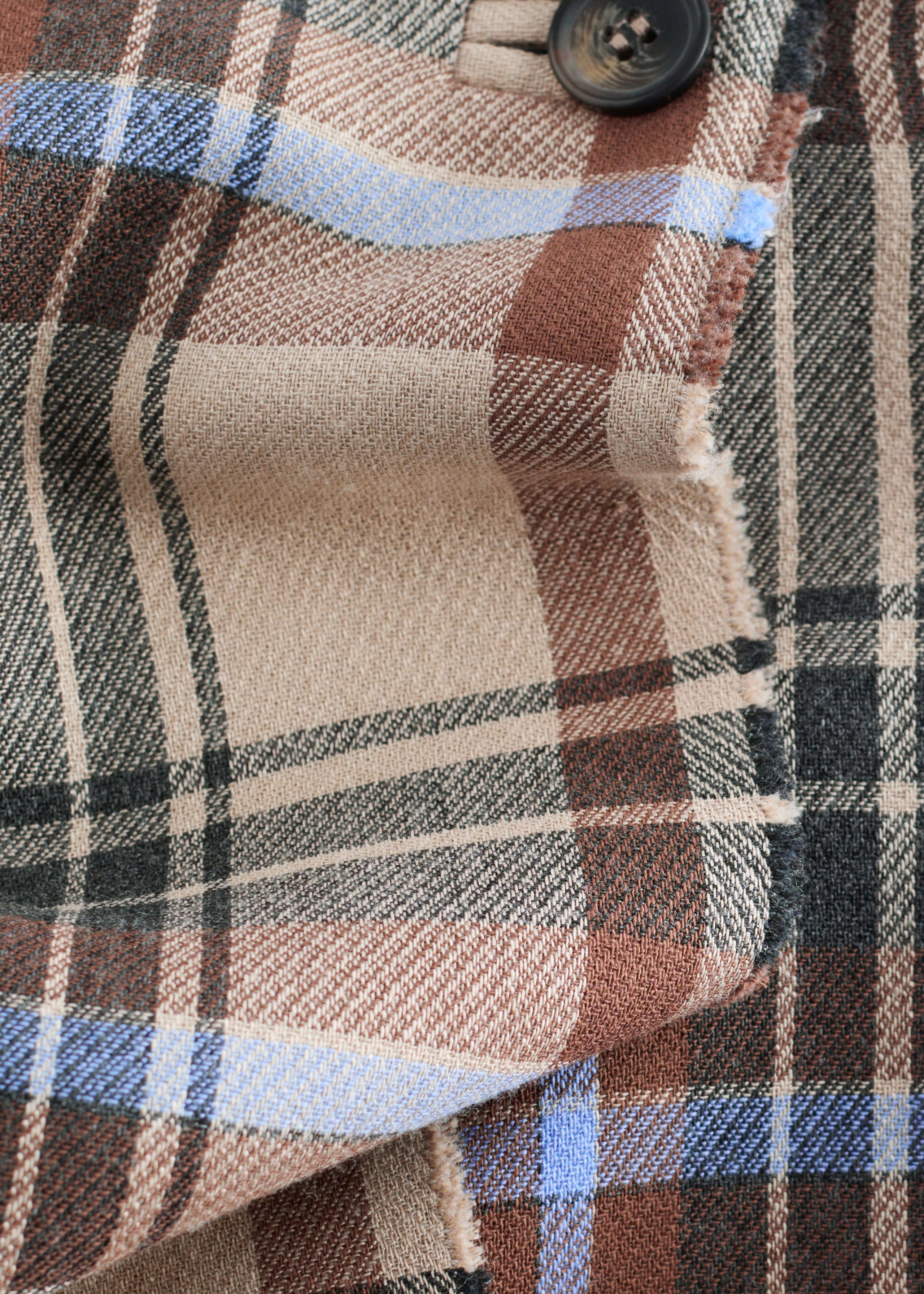 Image of Knee-Length Tartan Wrap Skirt