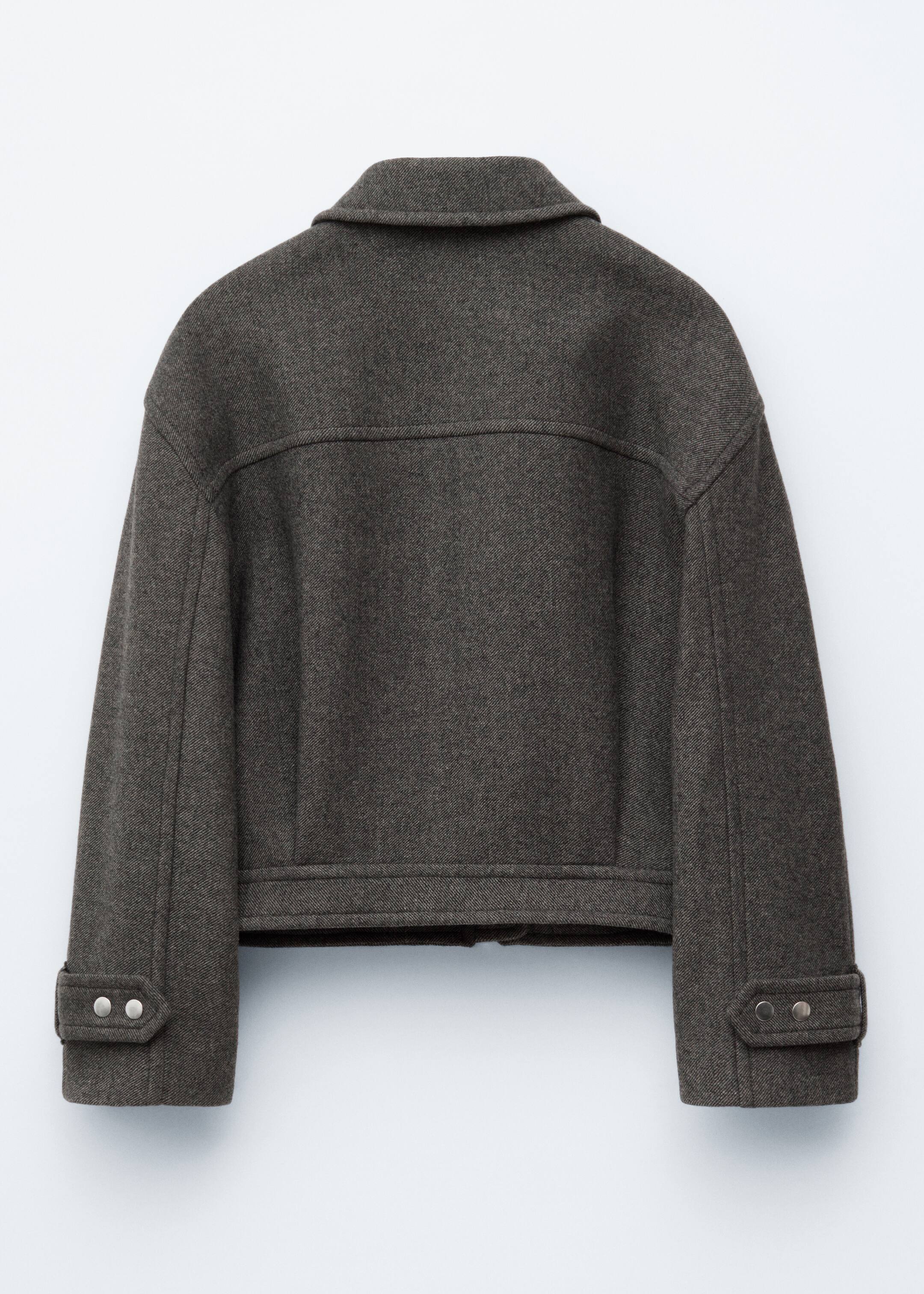 Zobrazit větší obrázek: Krátká vlněná bunda - Tmavě šedá - ŽENY | H&M CZ 2