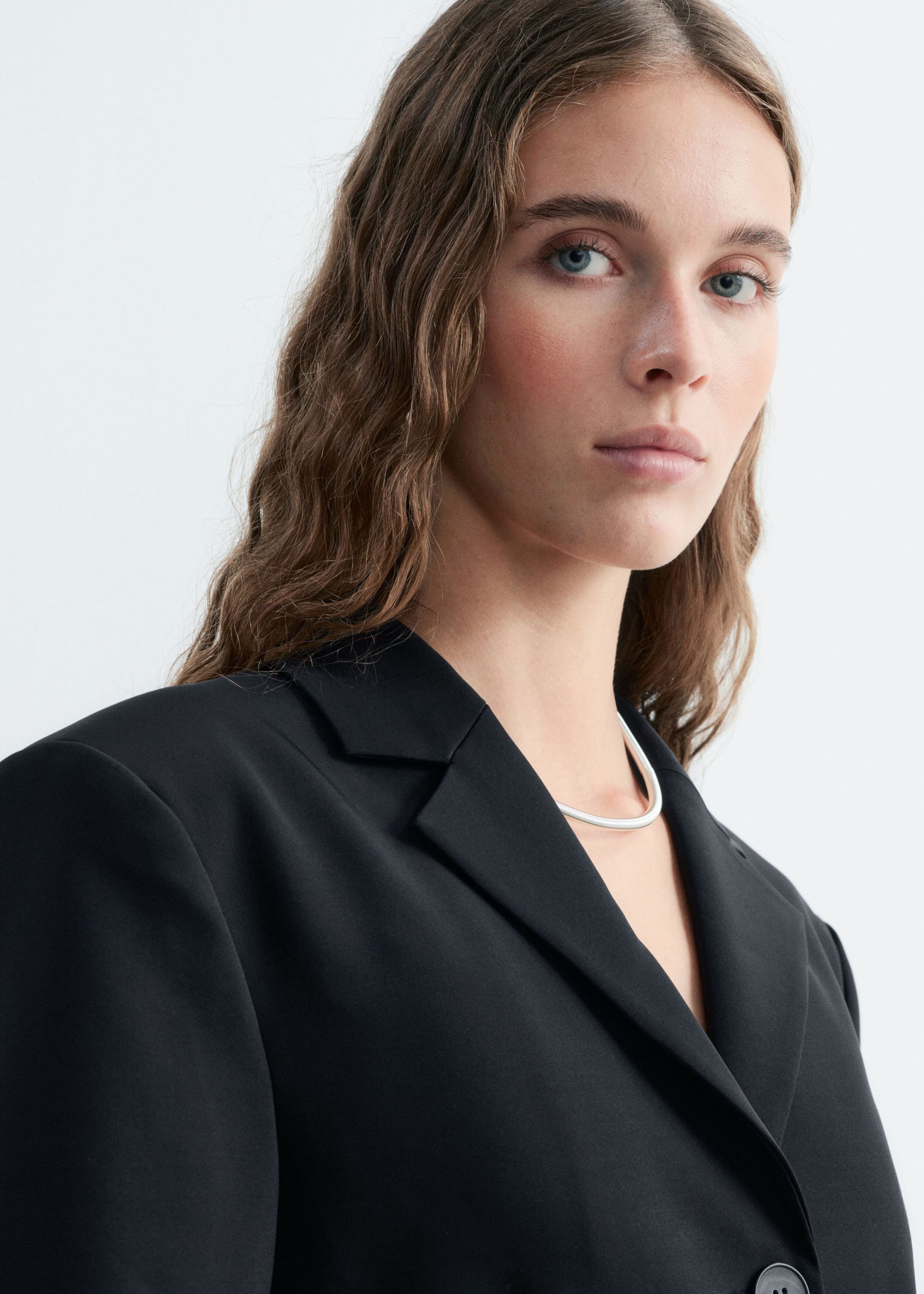 Fitted Single-Breasted Blazer - Black - Lookbook