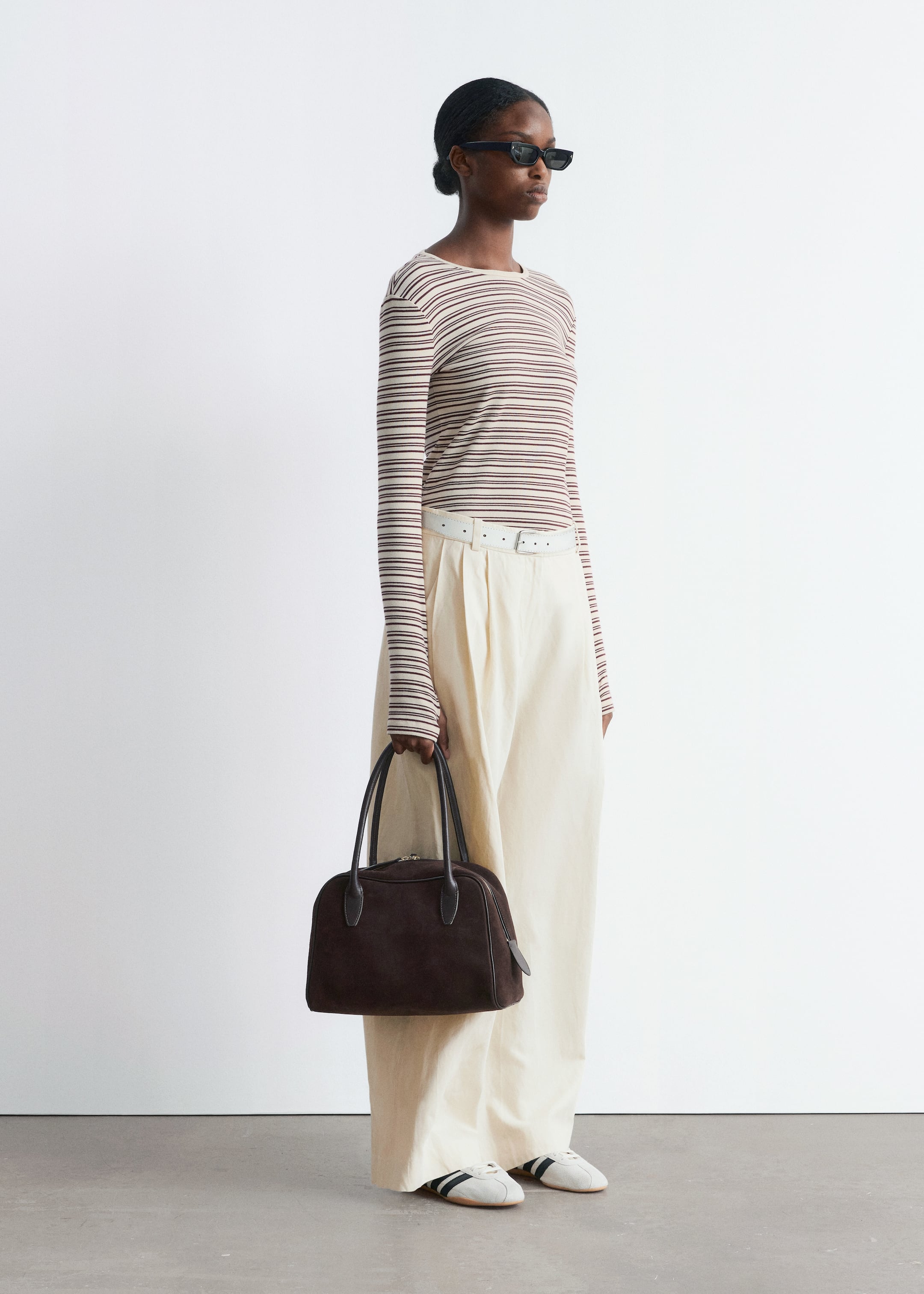 Ver imagem maior: Calças de perna larga - Creme - SENHORA | H&M PT 4