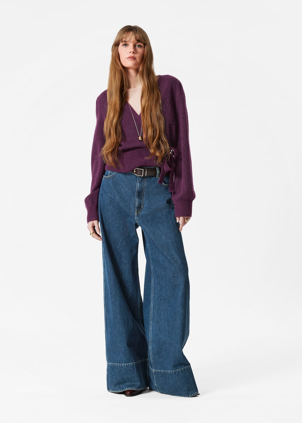 Image of Mohair-Blend Knitted Wrap Cardigan