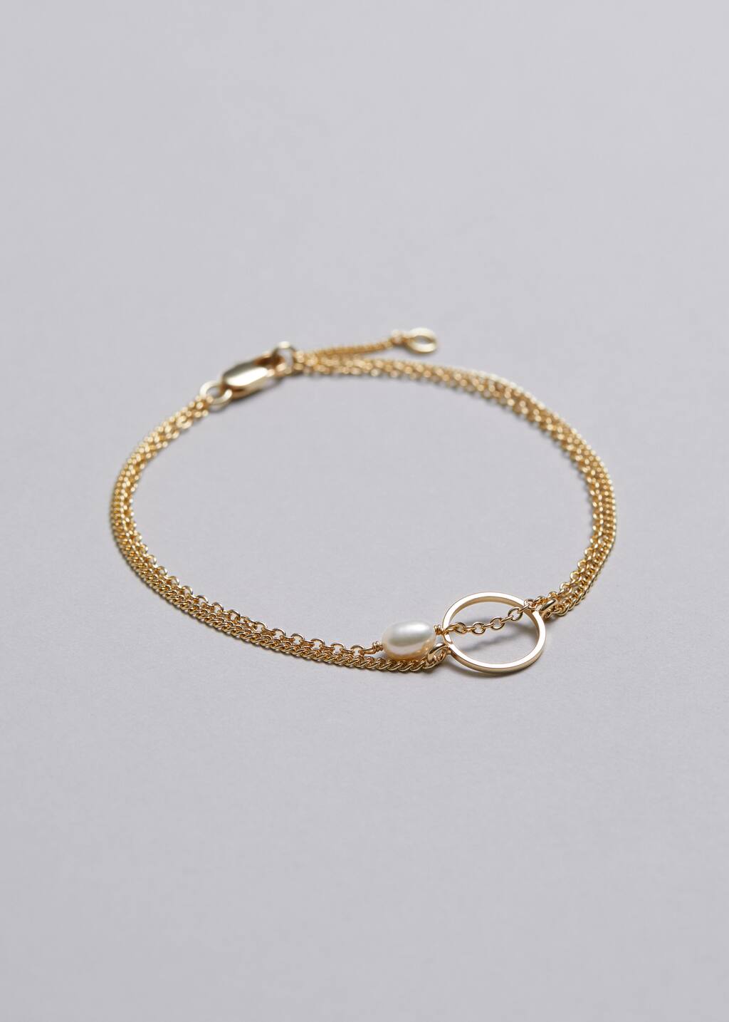 Bracciale a catena con perla d'acqua dolce - Oro - Natura morta
