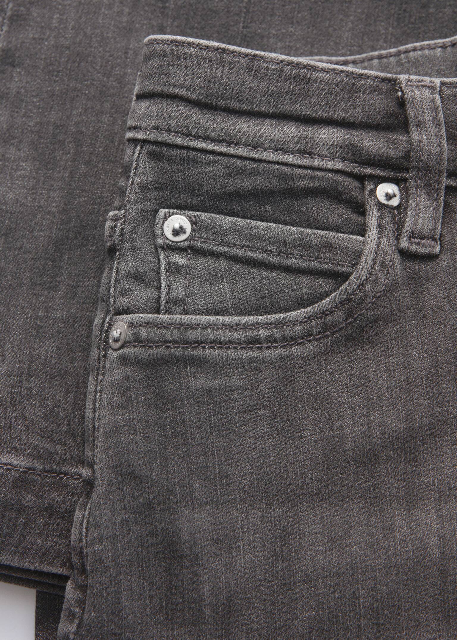 Wide Press-Crease Jeans - Dark grey - 8