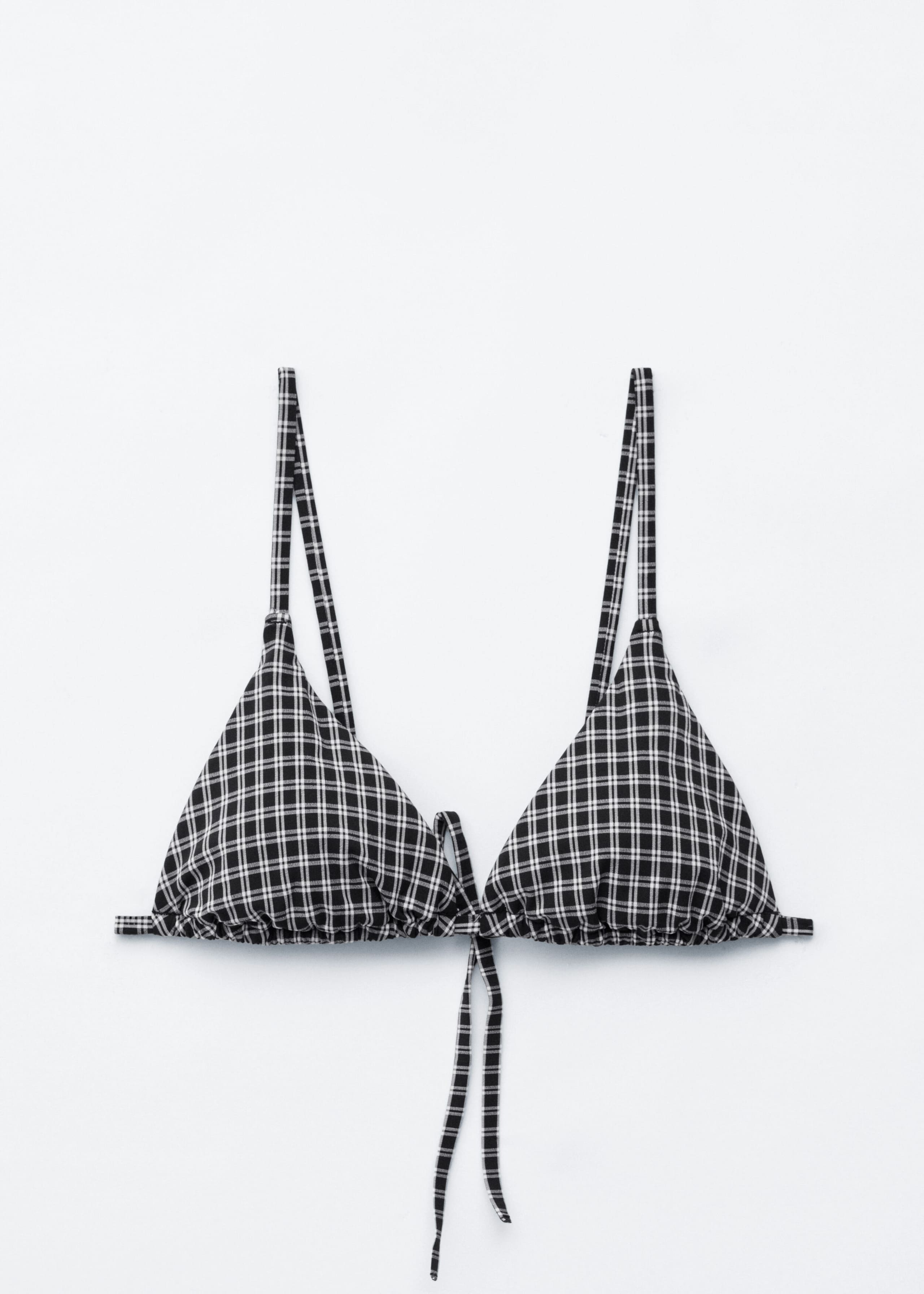 Triangle Bikini Top - Black/Checked - Still Life