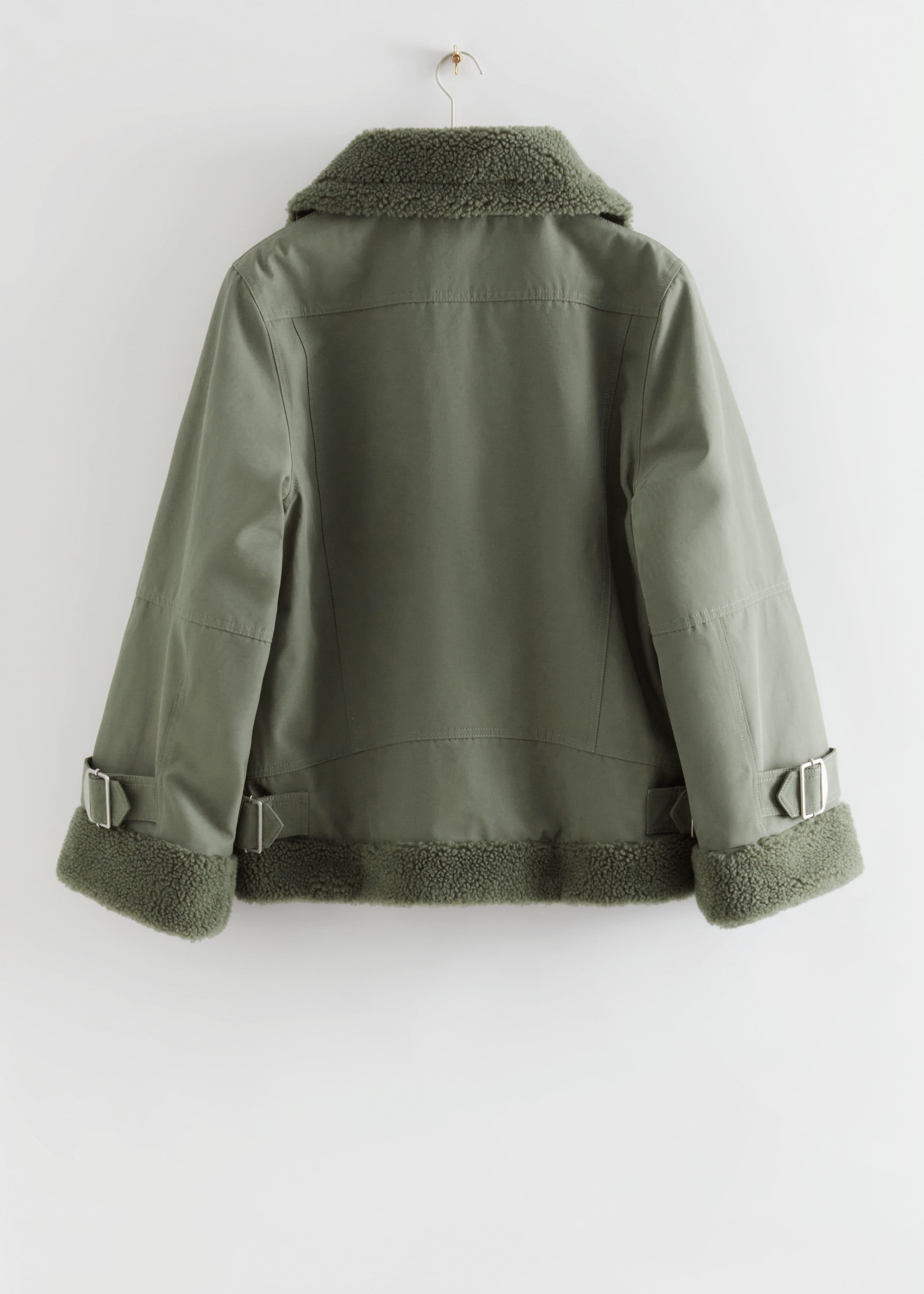 Relaxed Aviator Jacket - Light Green - Still Life
