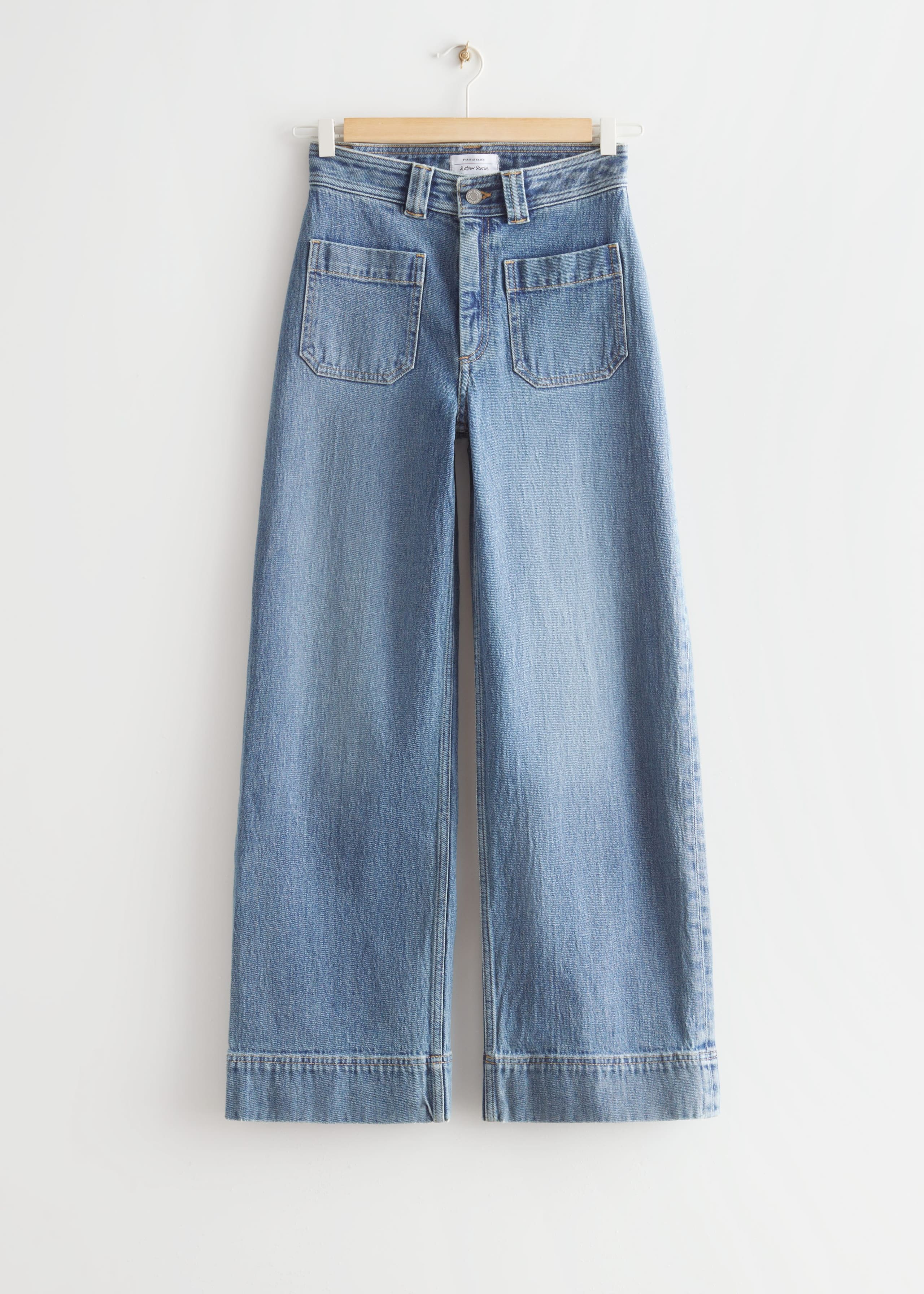 FlaredPatchPocketJeans - Deep Blue - Natura morta