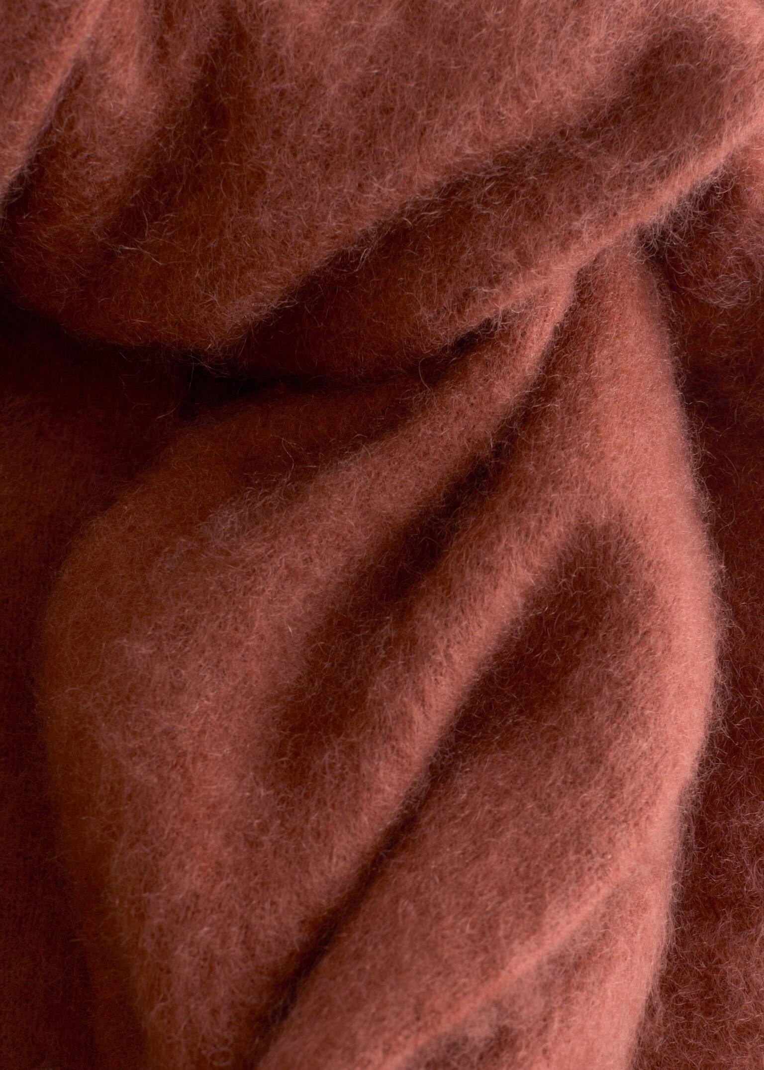 Strickjacke aus Kaschmir - Kupferbraun/Schwarz - 3