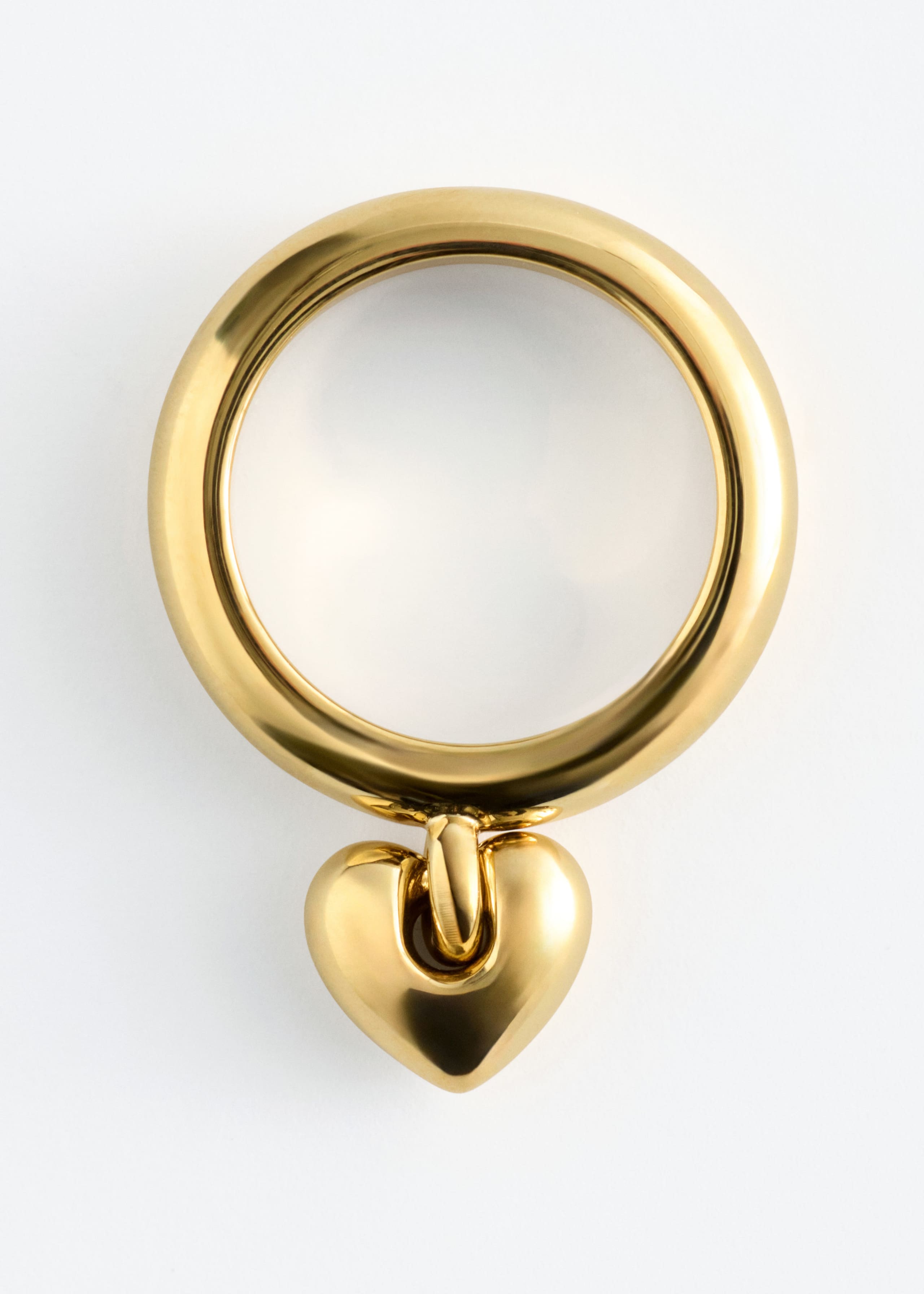 Heart Pendant Ring - Silver - Still Life