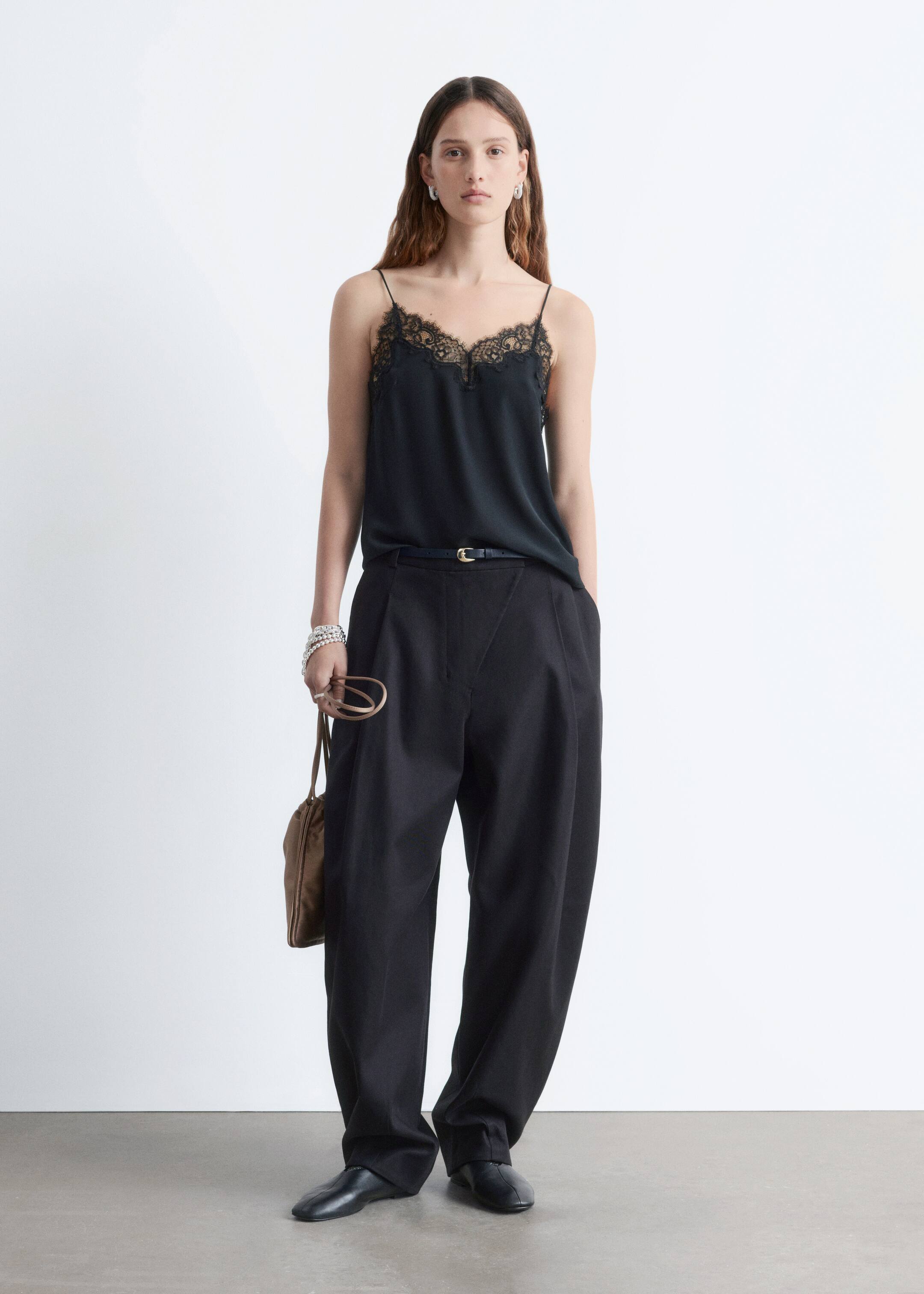 Agrandir l'image: Débardeur en soie - Noir - FEMME | H&M FR 2