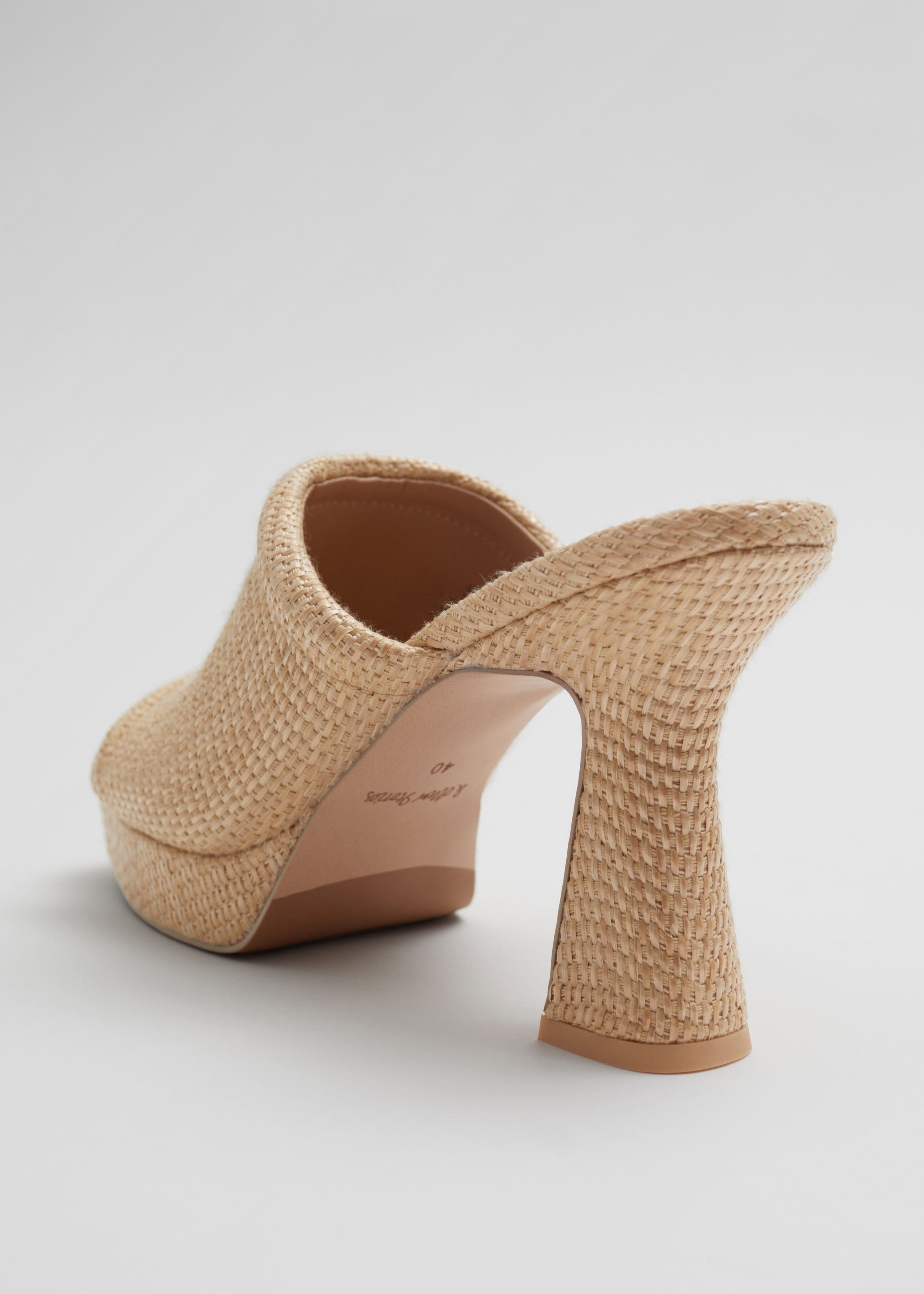 Image of Flared Heel Platform Mules