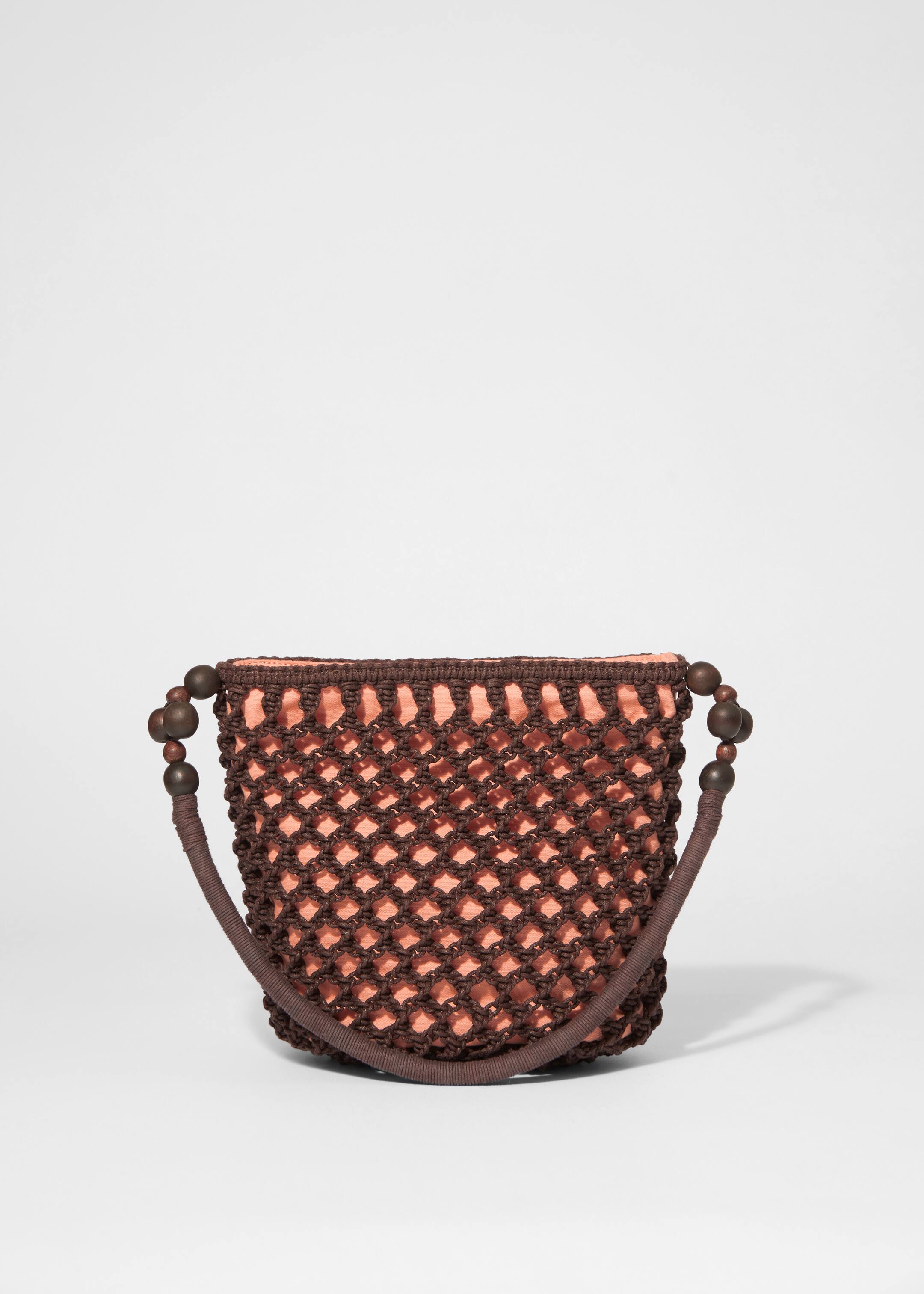 Ver imagen más grande: Bolso cubo de ganchillo con cuentas - Marrón oscuro - MUJER | H&M ES 4