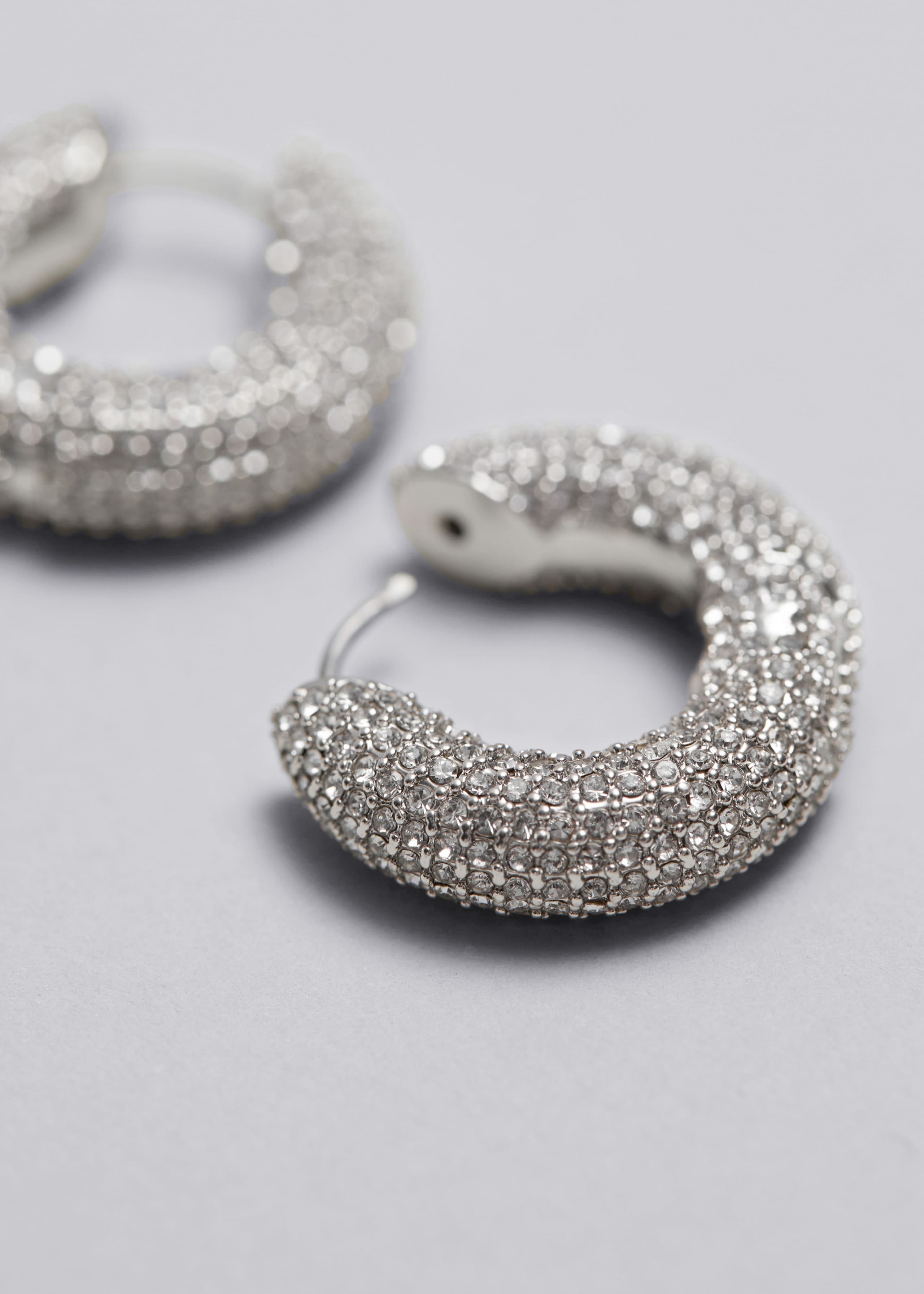 Crystal Hoop Earrings - {{variantName}} - Descriptive Detail