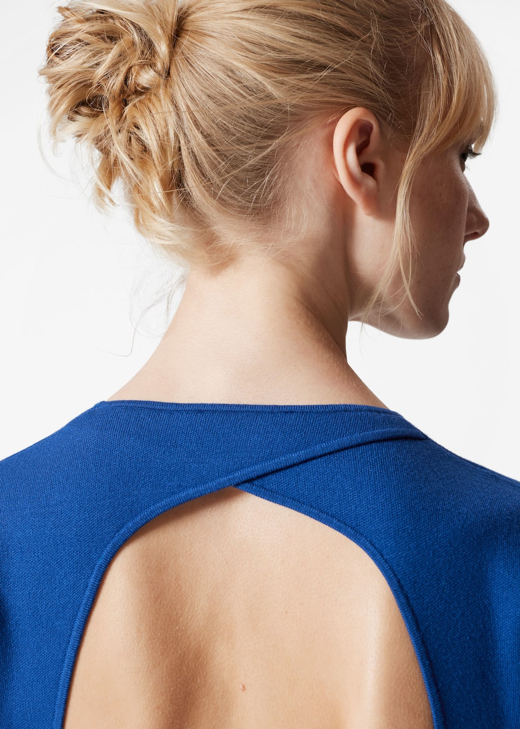 Top de mangas anchas con espalda descubierta - Azul - Lookbook