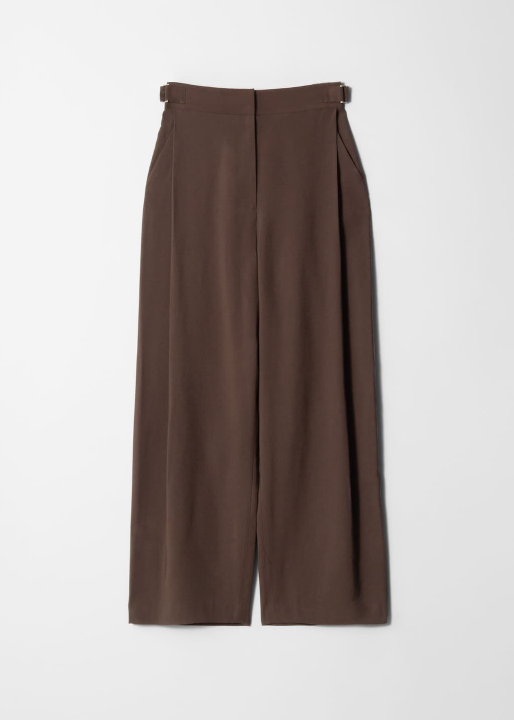 Image of Pleated Wide-Leg Trousers
