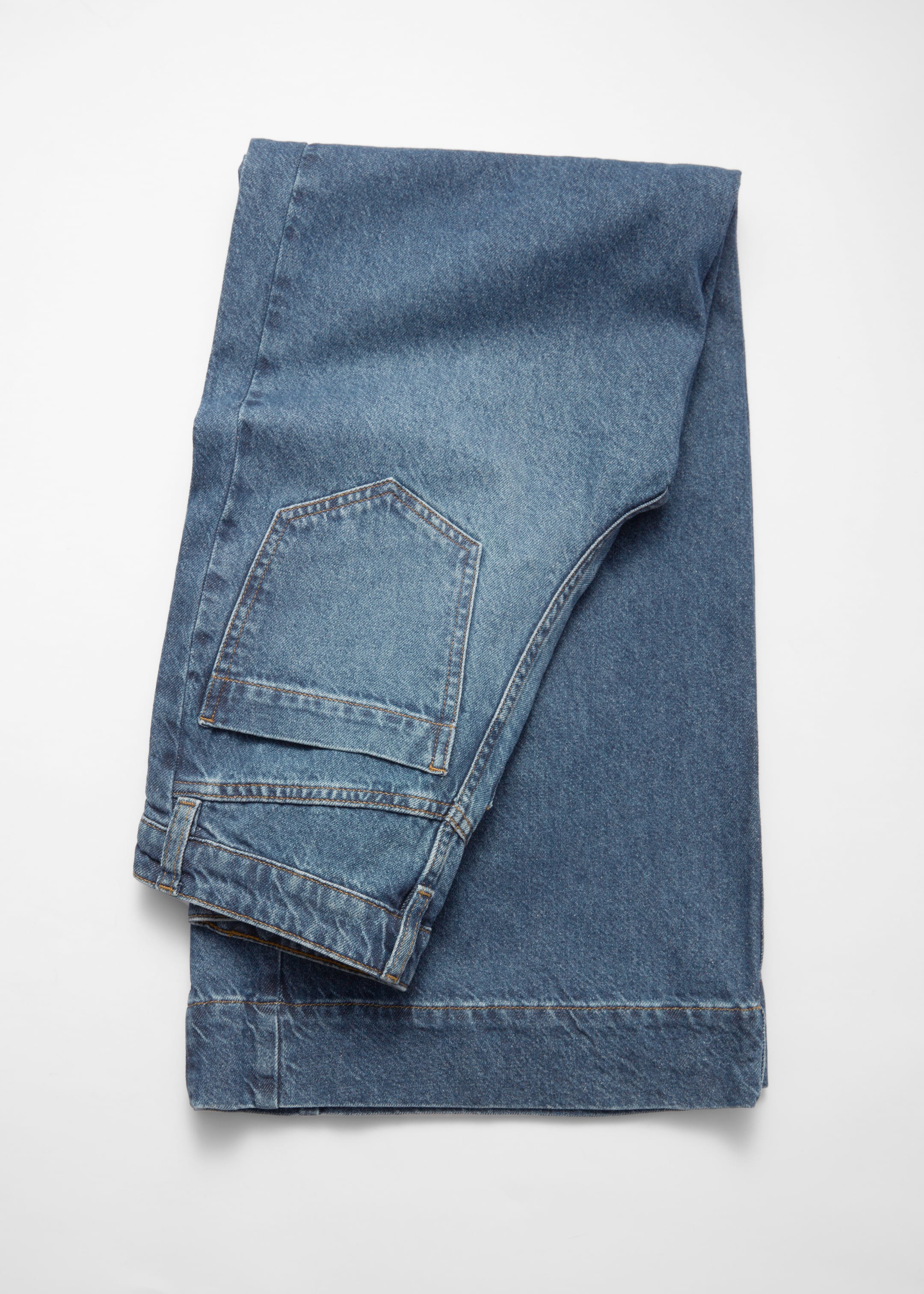 Grösseres Bild ansehen: Jeans mit weitem, langem Bein - Mittelblau - DAMEN | H&M CH 3