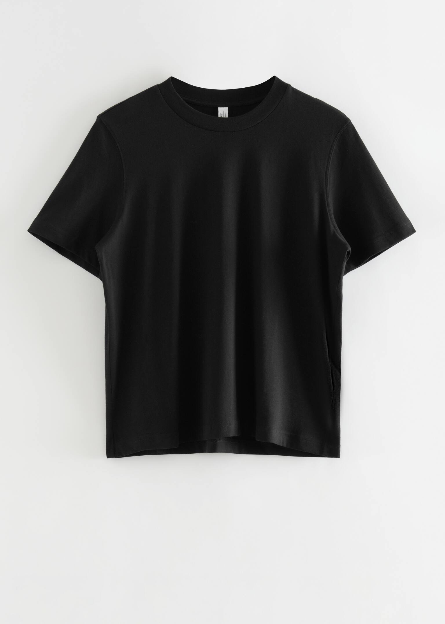 Crewneck T-Shirt - Black/Dark Grey Melange/Light Green/Red/Mole/White - 2