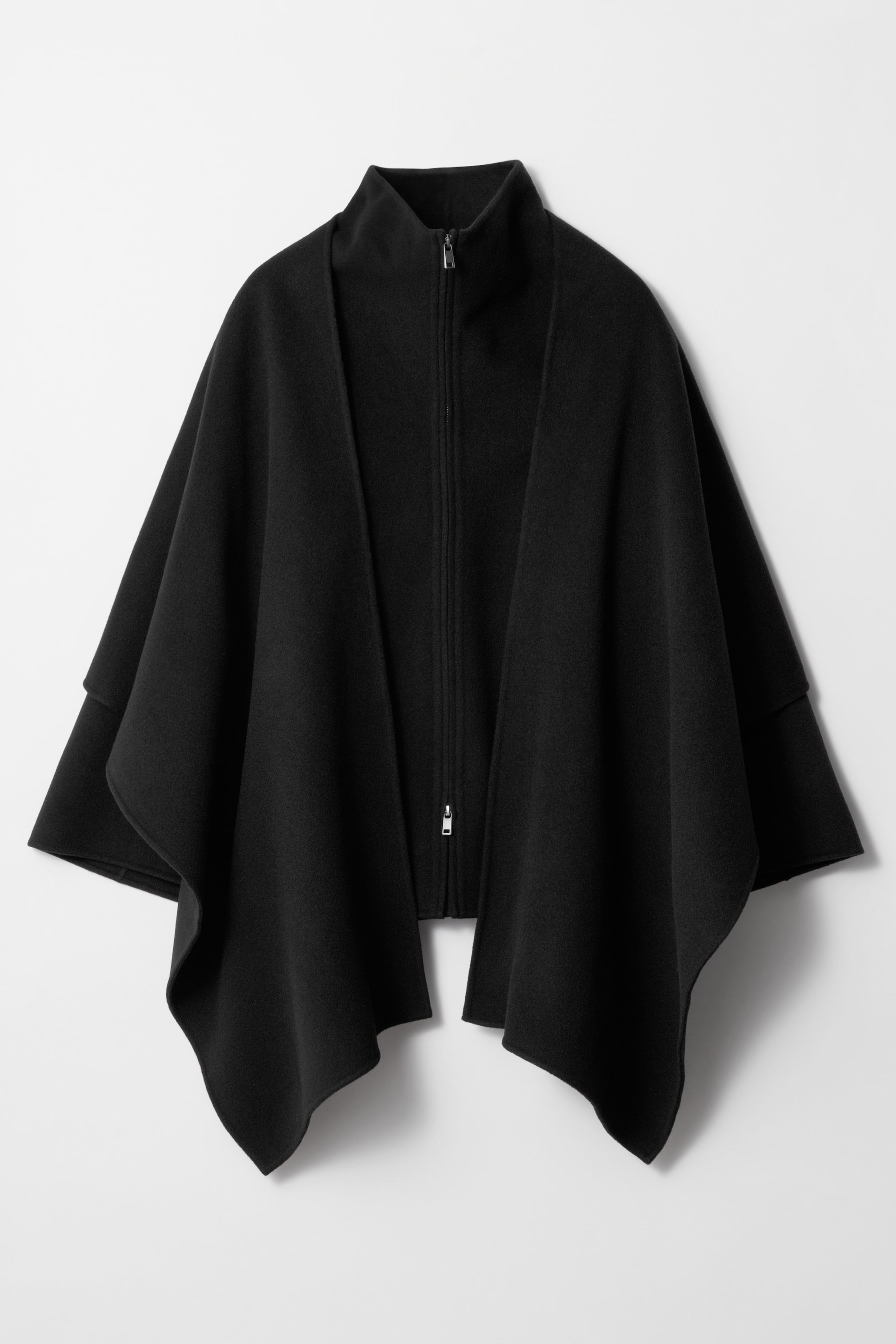 View larger image: Asymmetric Wool Cape - Black - Ladies | H&M GB 1