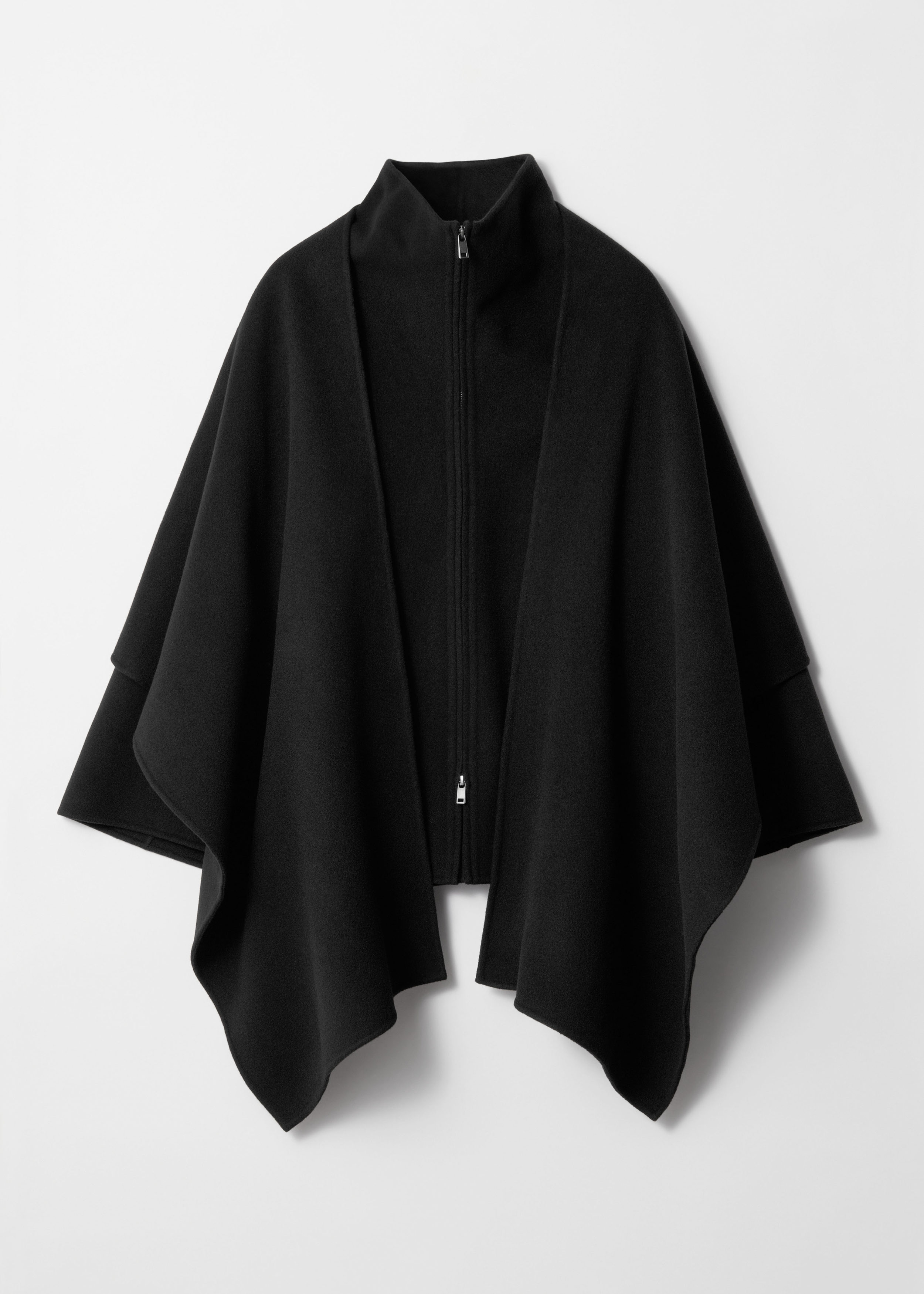 Asymmetric Wool Cape - Black - Jackets - & Other Stories NO