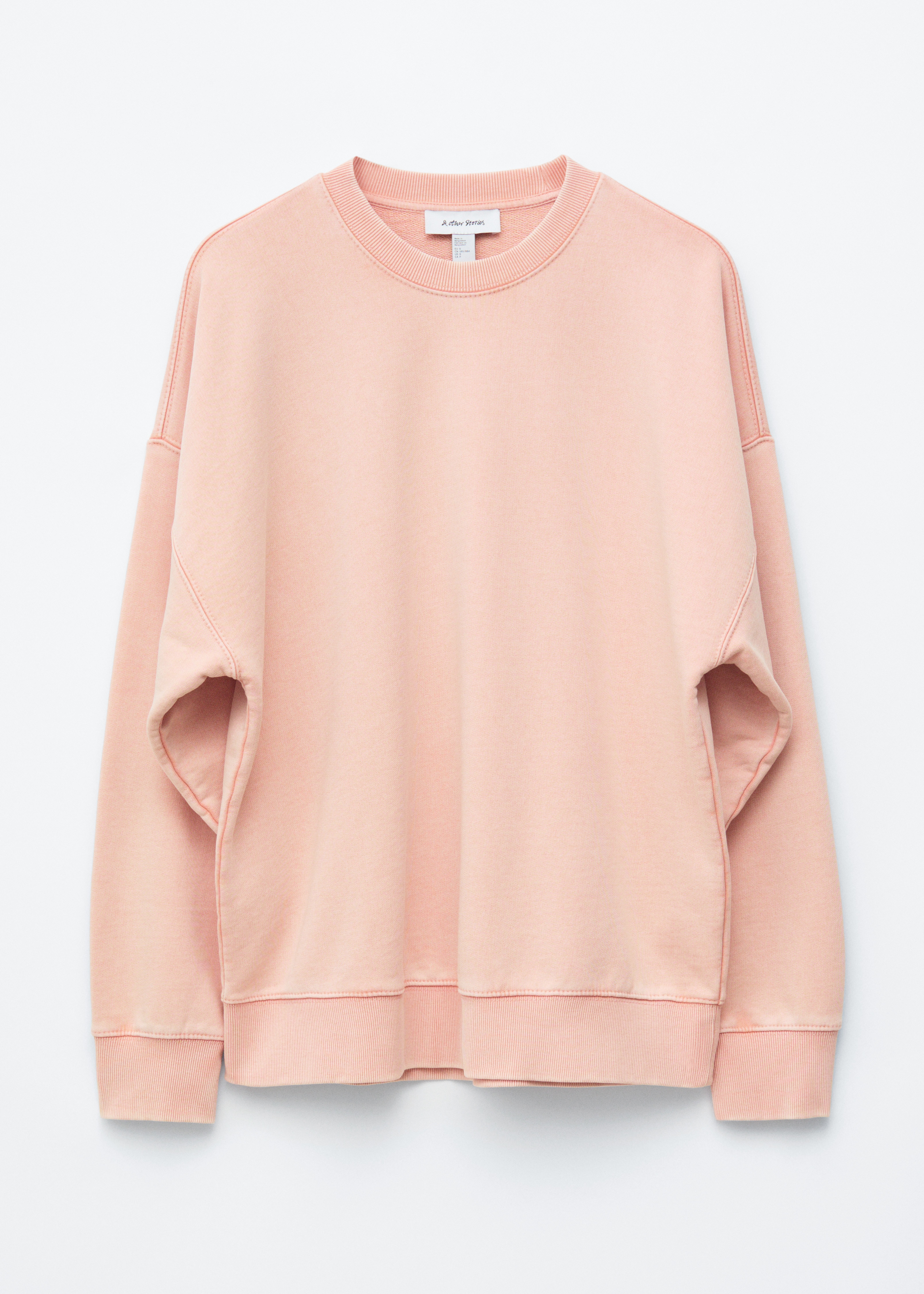 Sweat oversize - Pêche/Orange/Gris