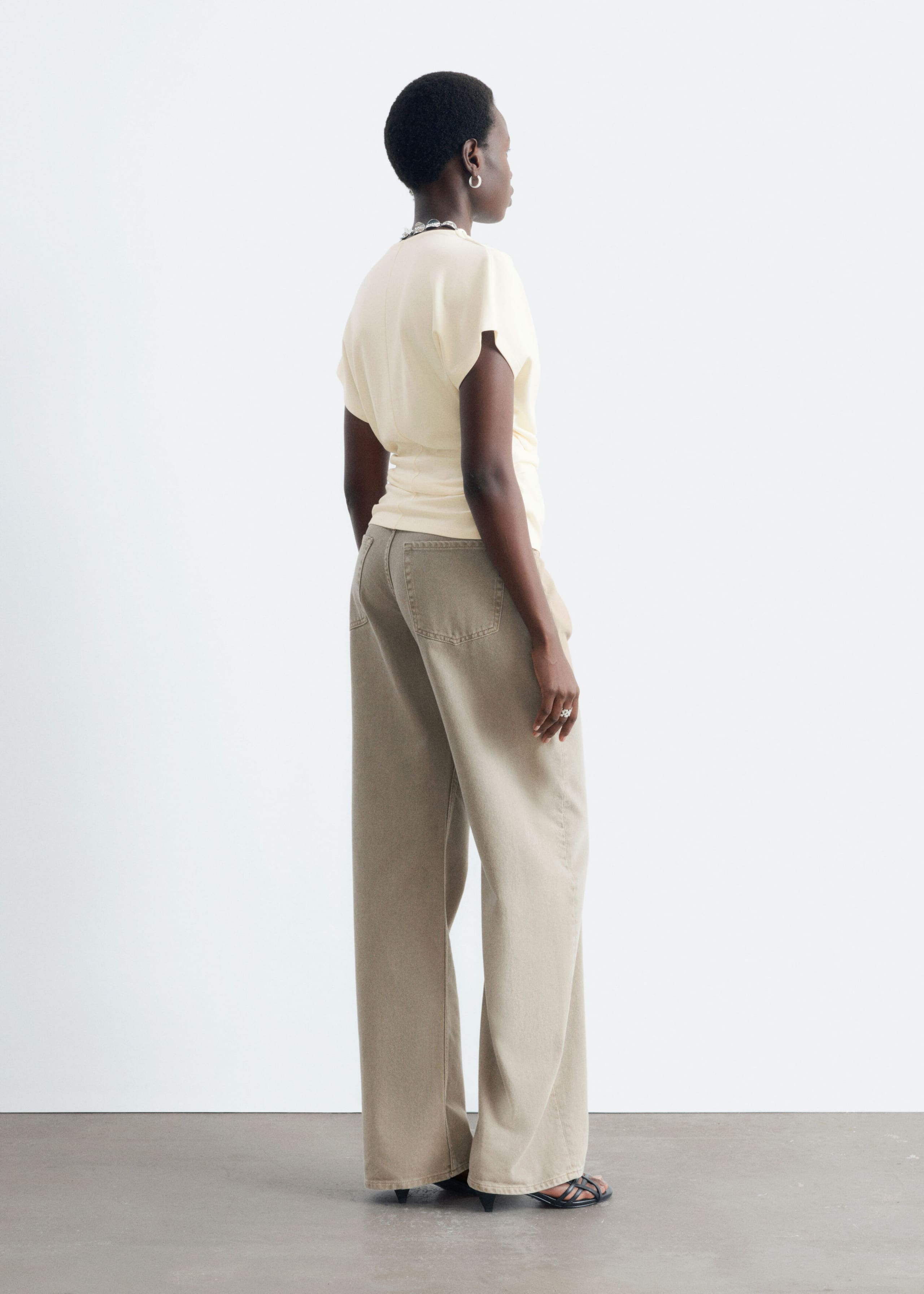 Draped Cowl-Neck Top - Black - Lookbook