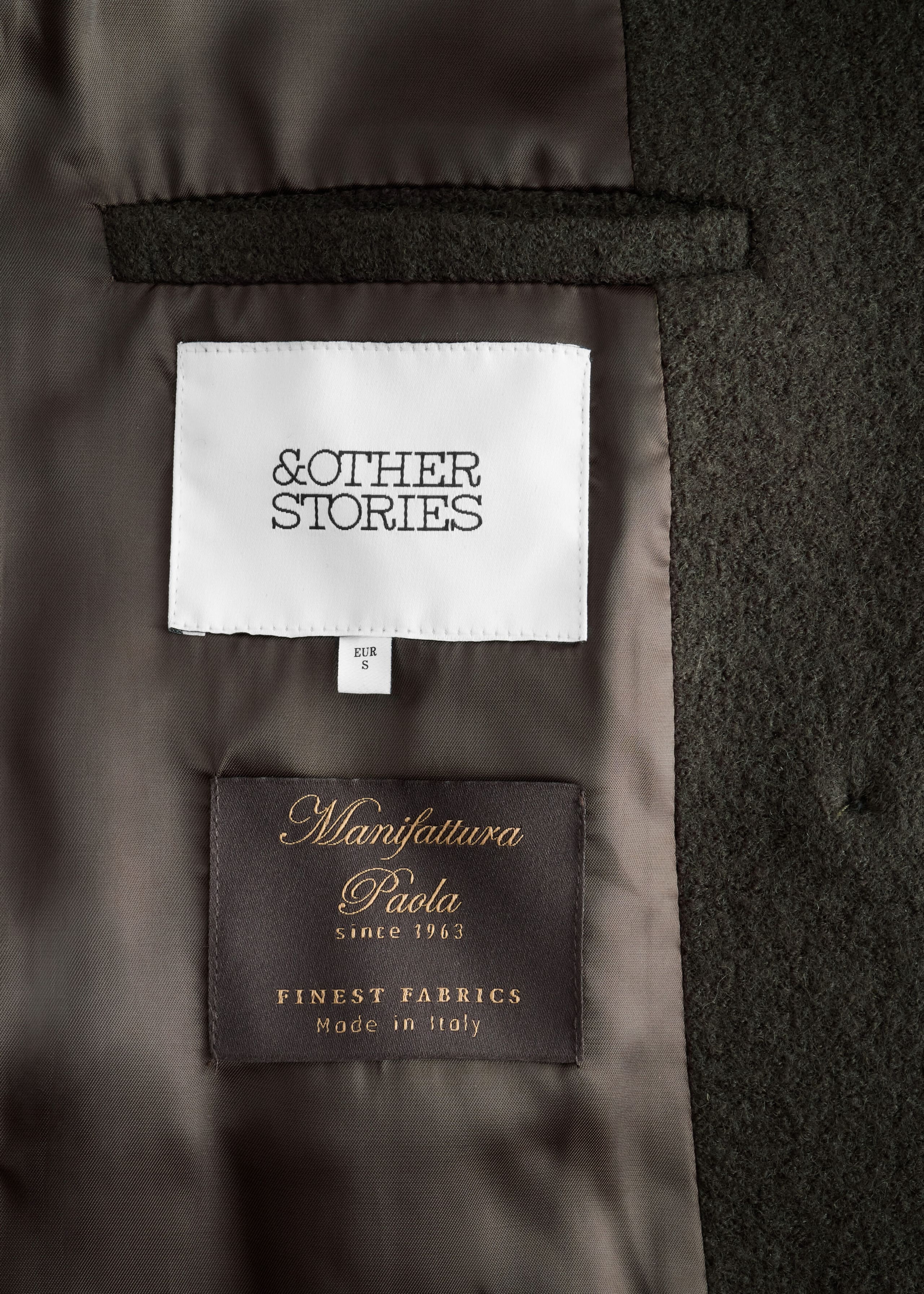 Manteau volumineux en laine avec ceinture - {{variantName}} - Descriptive Detail