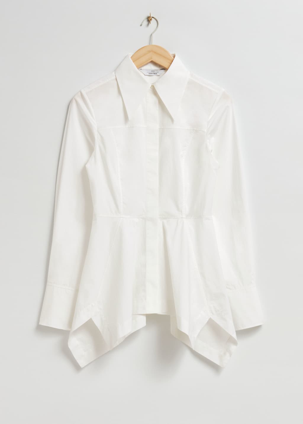 Peplum Shirt - White - Still Life