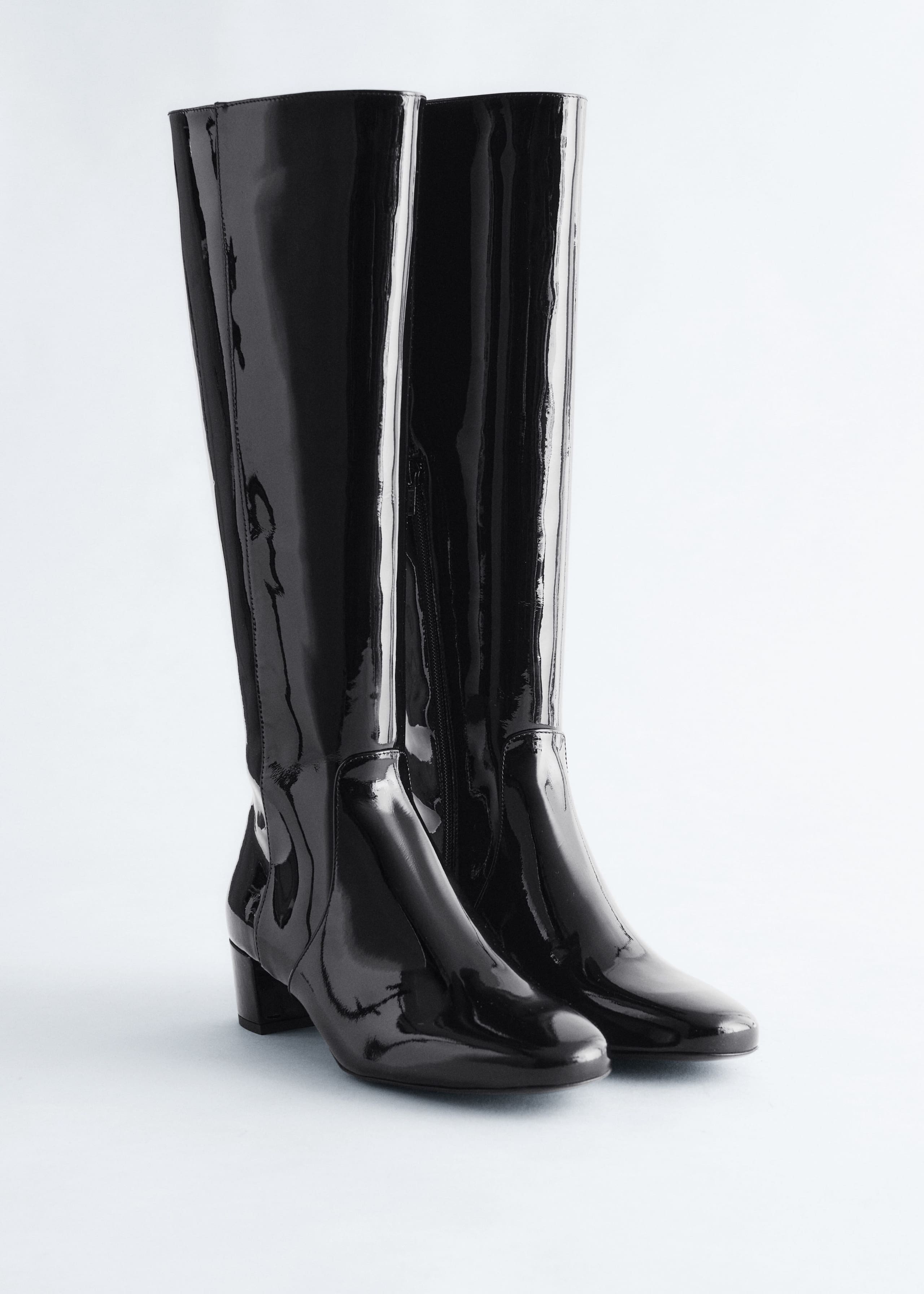 Image of Heeled Leather Knee Boots