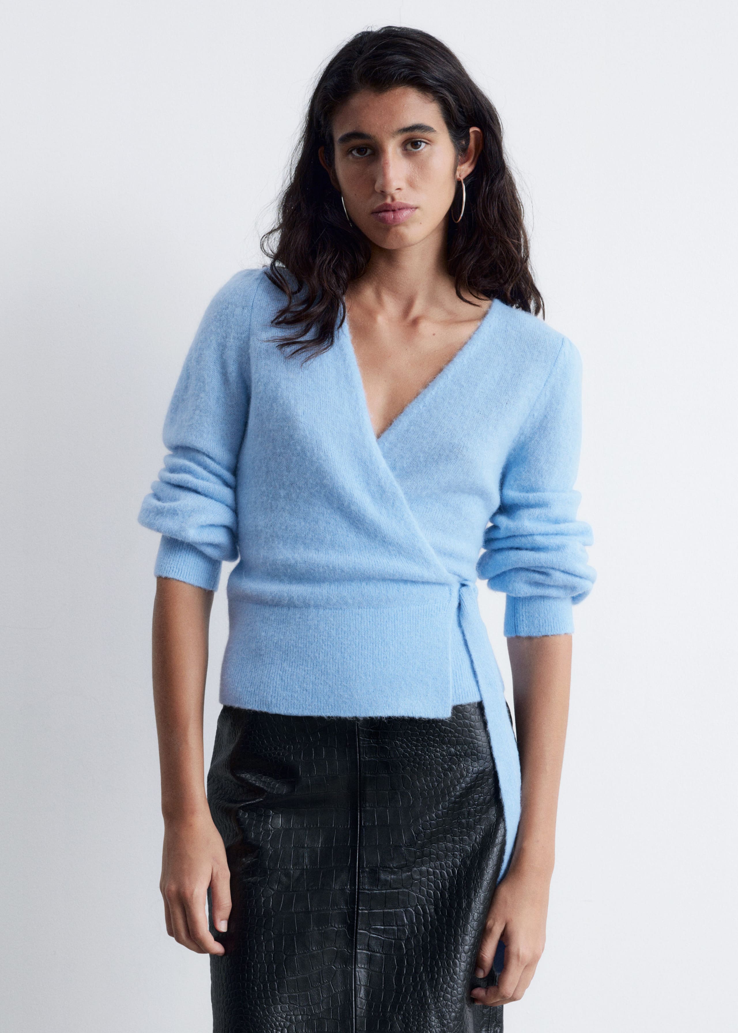 Image of Knitted Wrap Cardigan