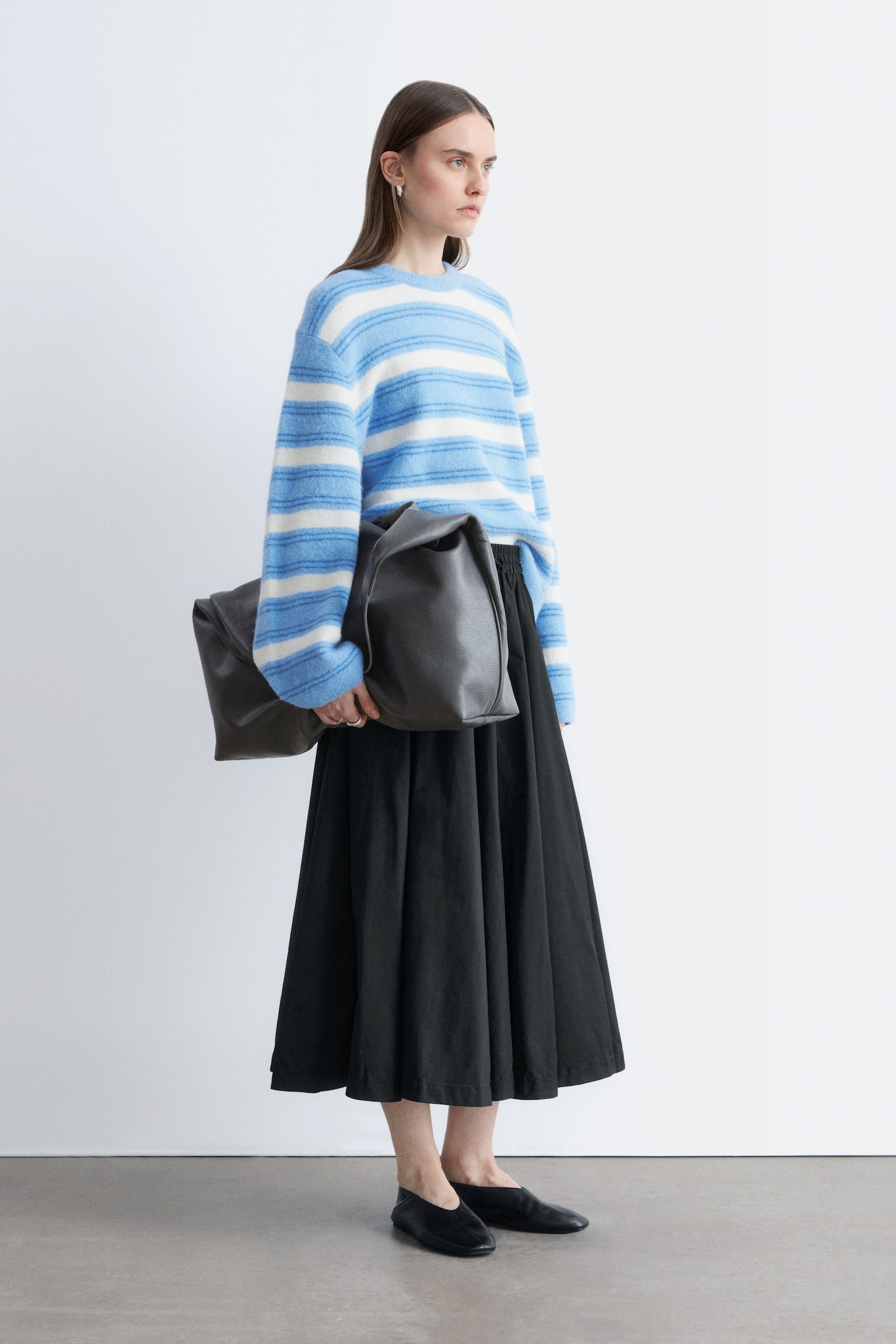 Trøje i alpakablend - Lyseblå/hvide striber/Orange/blå striber/Beige - 7