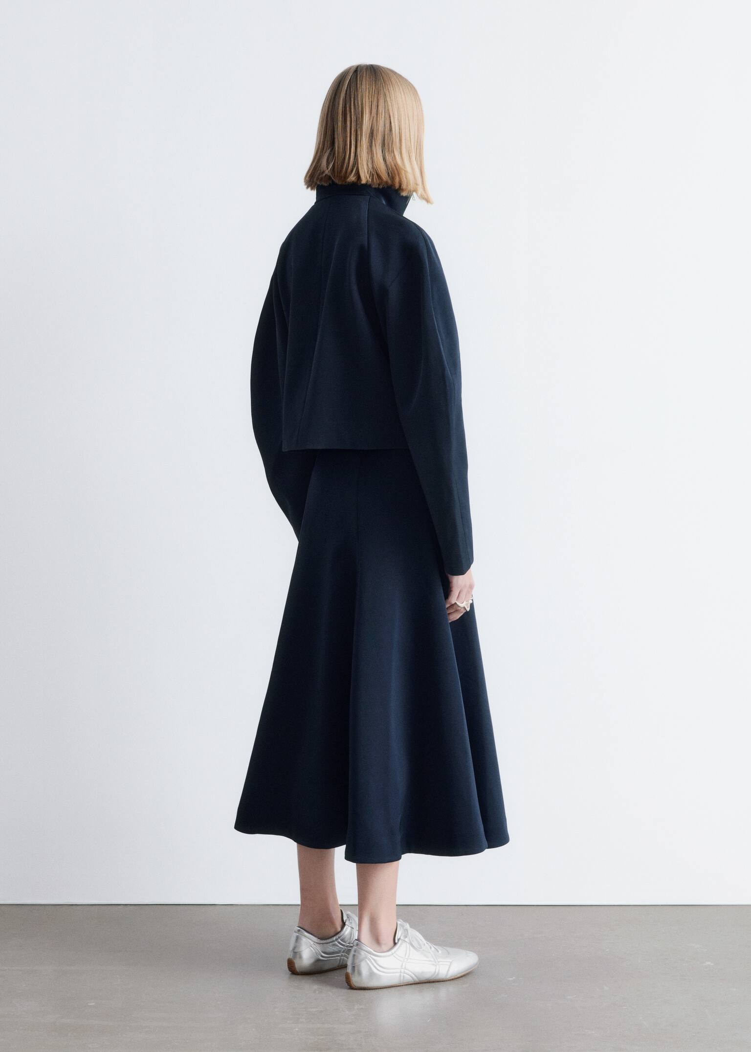 Jacke mit skulpturalen Ärmeln - Navyblau - 6