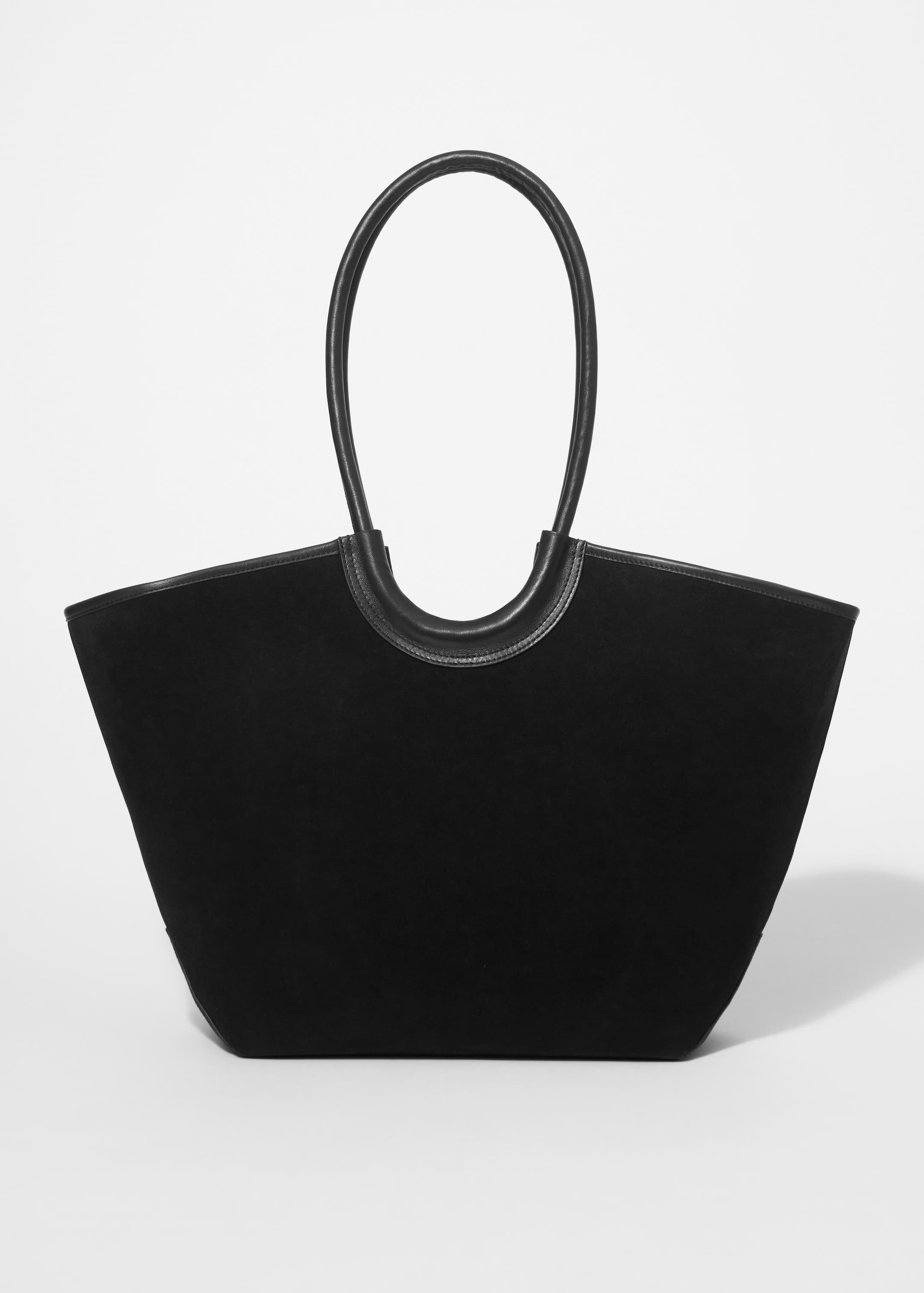 Zobrazit větší obrázek: Leather-Trimmed Suede Tote Bag - Black - ŽENY | H&M CZ 2