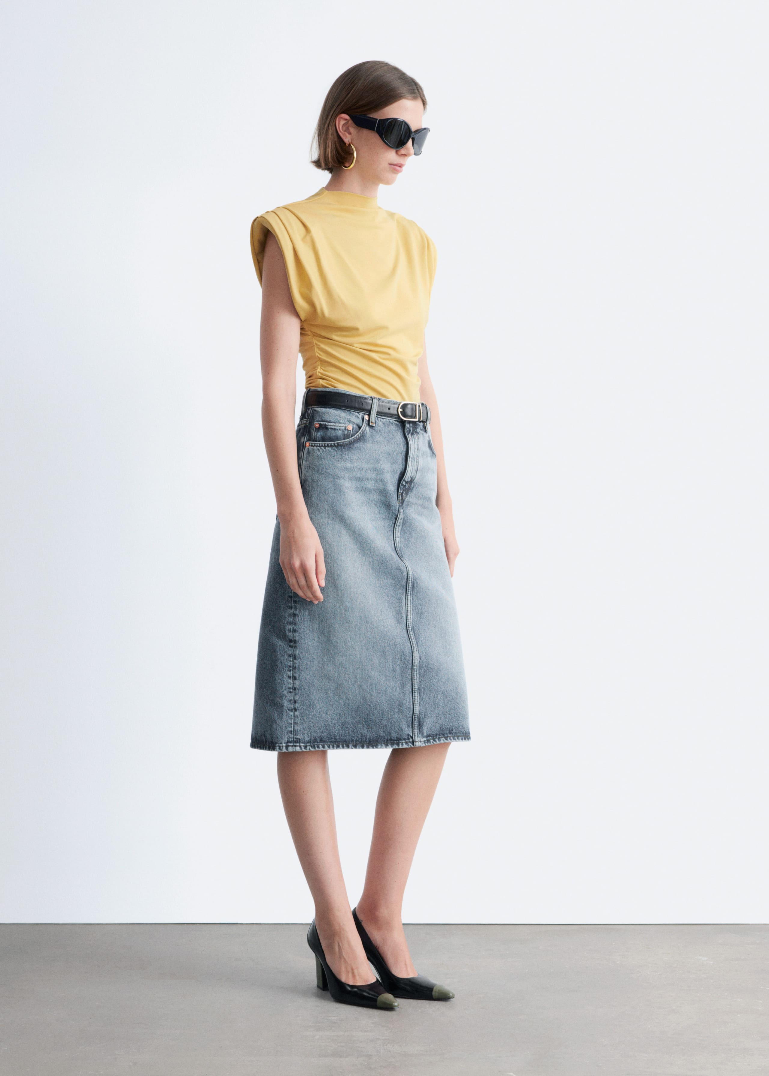 Image of Draped Jersey Top