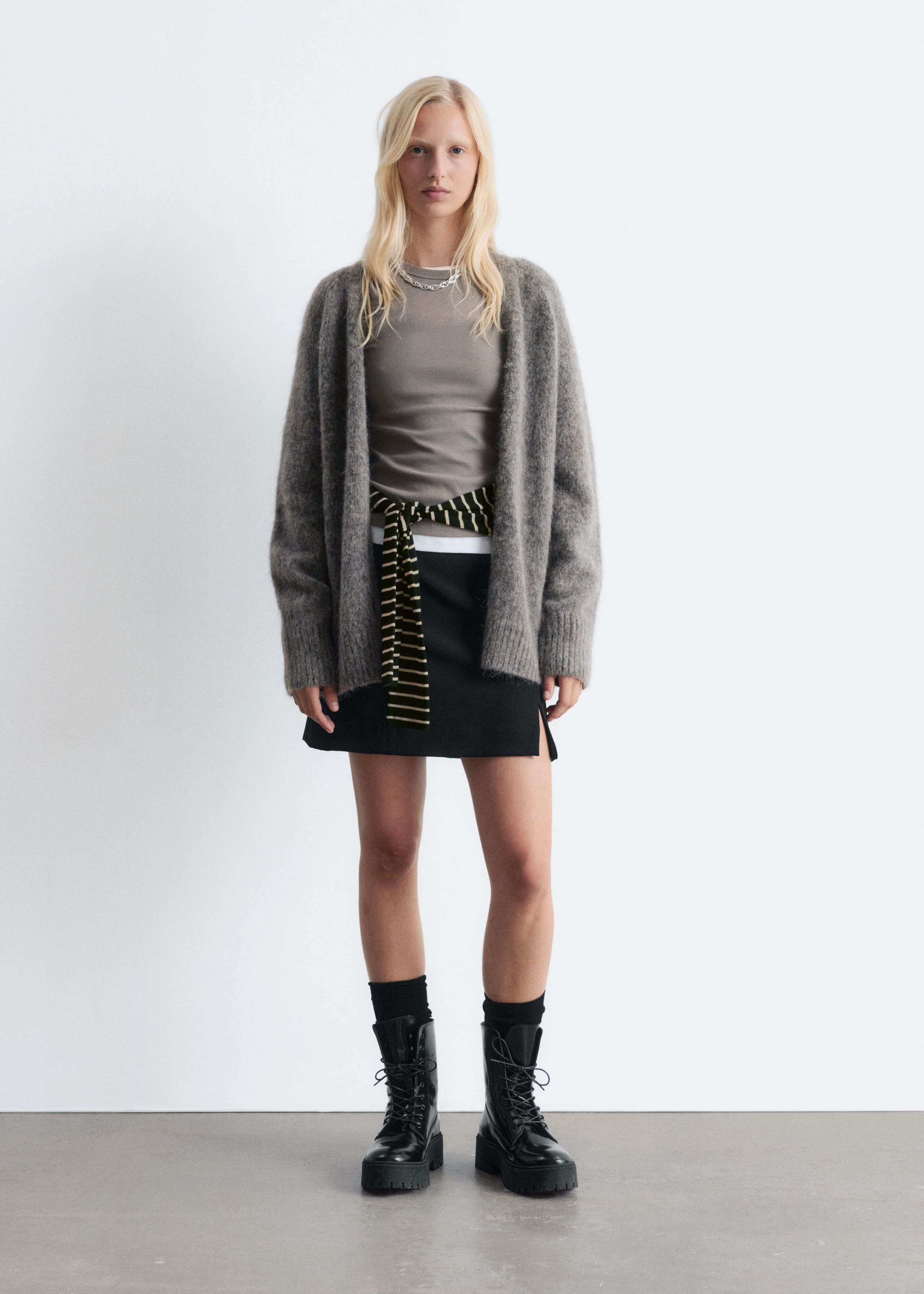Image of Lange Strickjacke aus Mohair-Mix