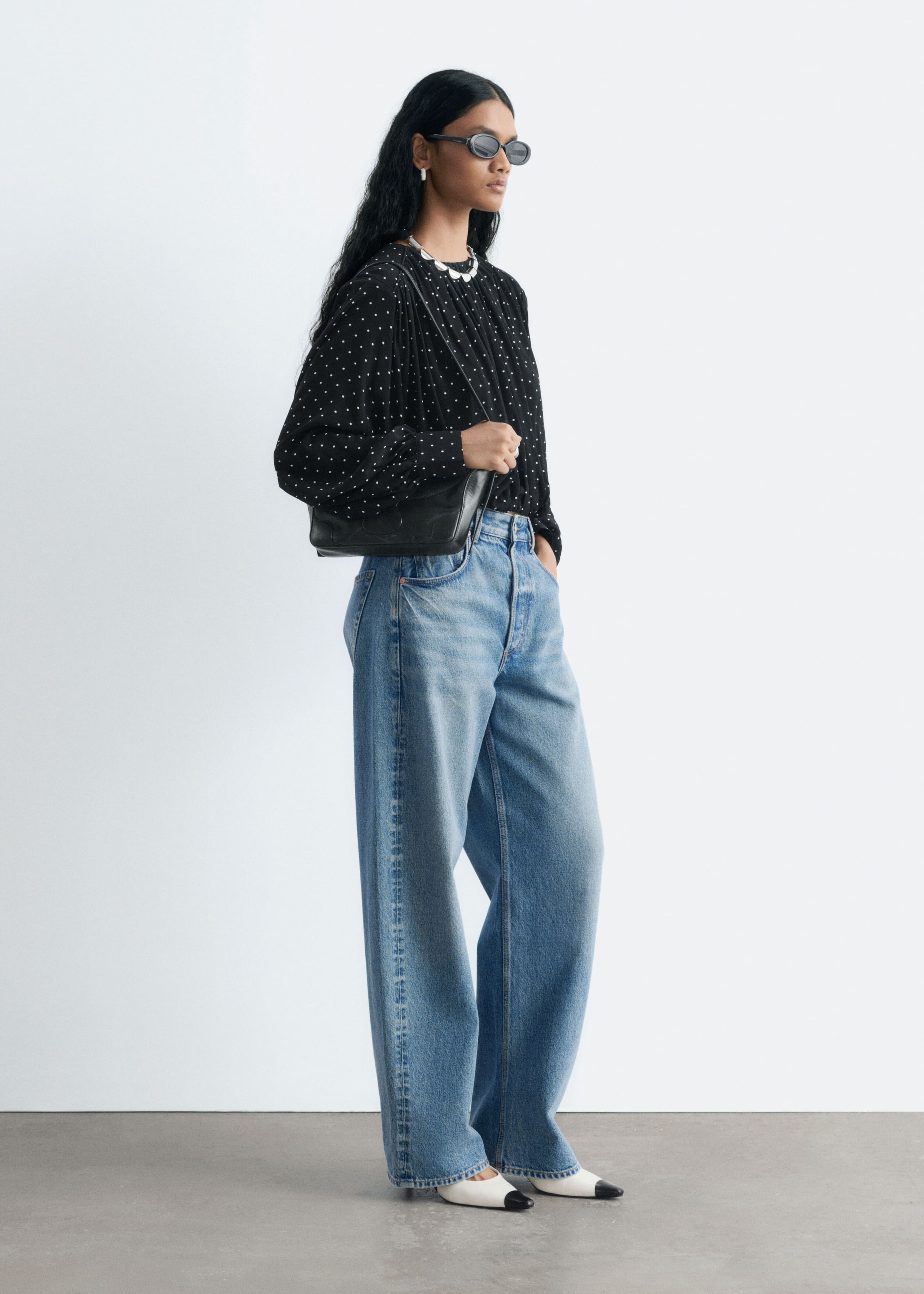 Gathered Blouse - Pink - Lookbook