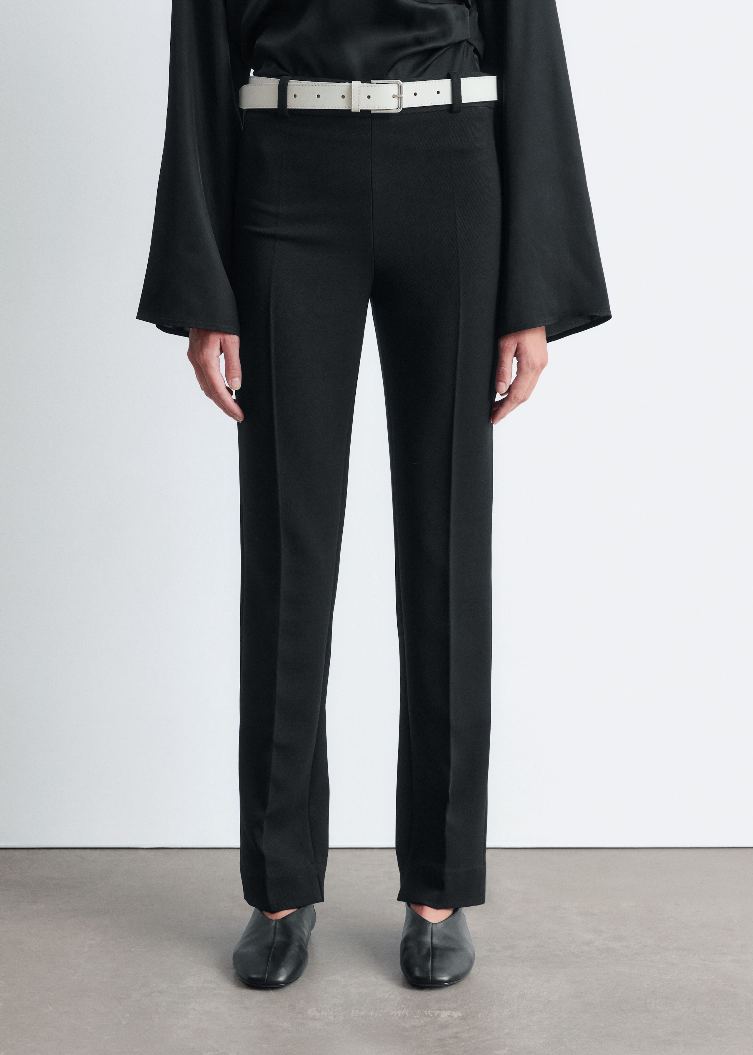 Image of Slim-Leg Press-Crease Trousers