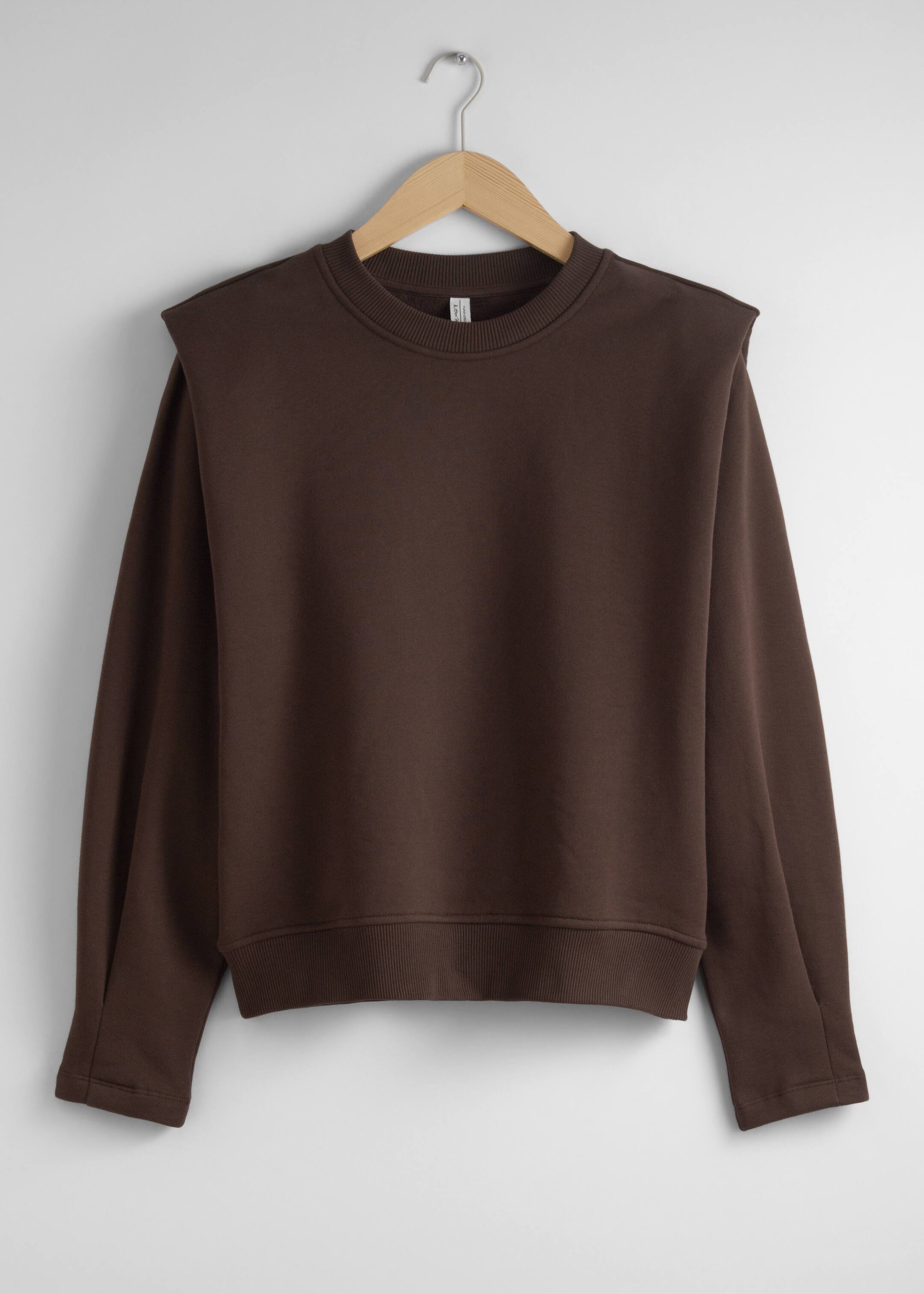 Größeres Bild ansehen: Körpernahes Sweatshirt mit Falten an den Schultern - Braun - Ladies | H&M DE 1