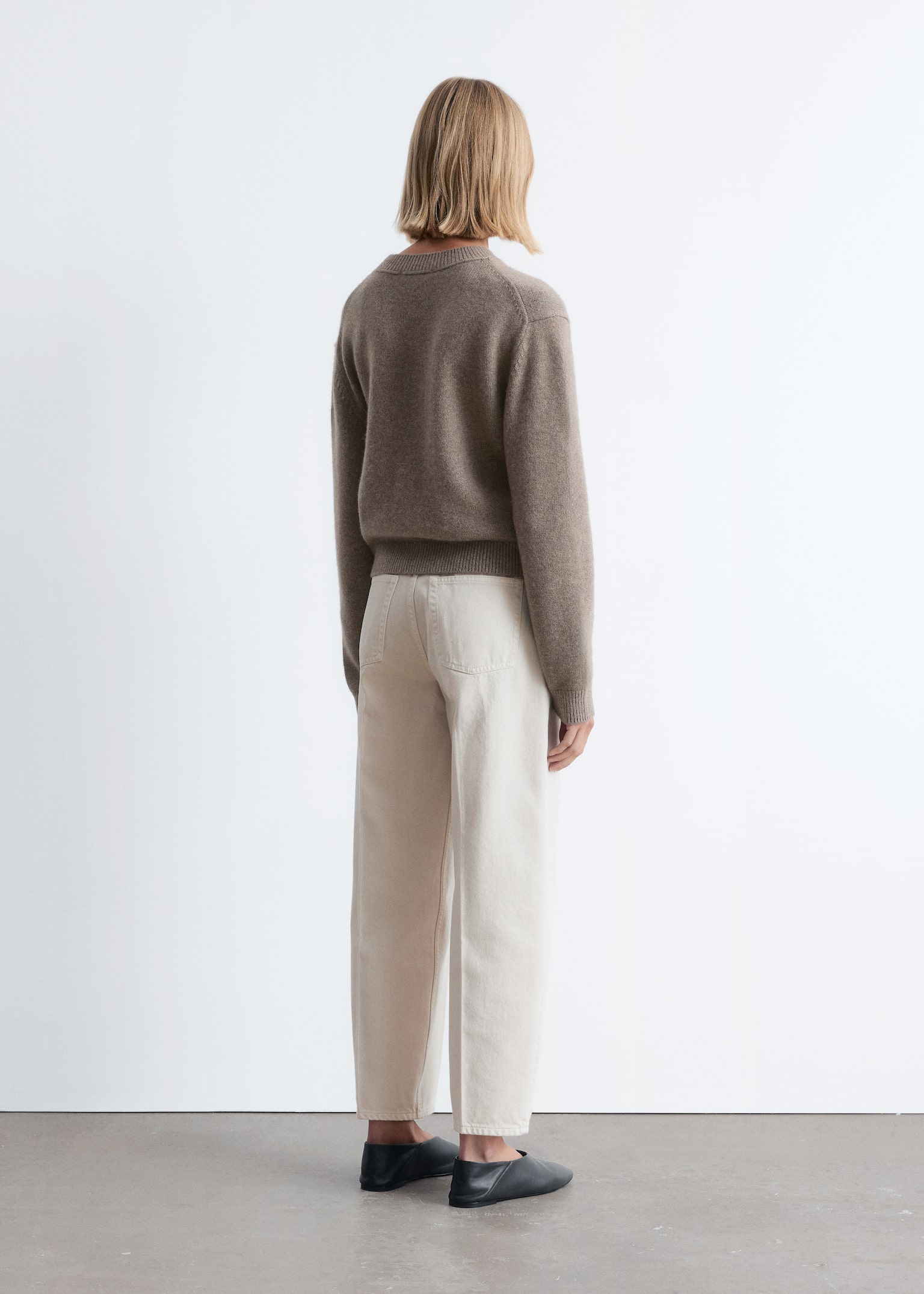 Cashmere-Blend Jumper - Dark Mole/Dark Brown/Black - 5