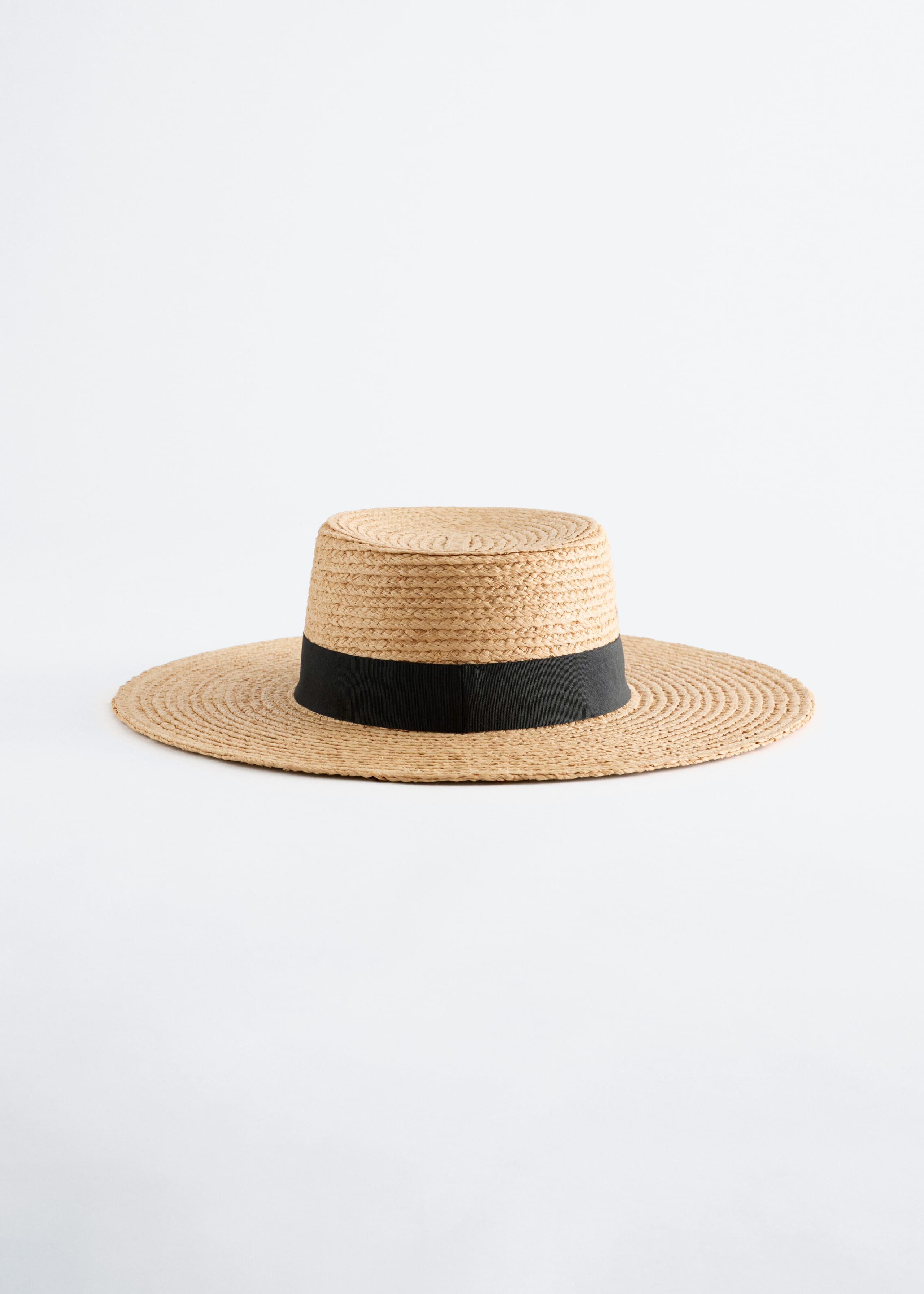 Grosgrain-Trimmed Raffia Hat - Natural Straw - Still Life