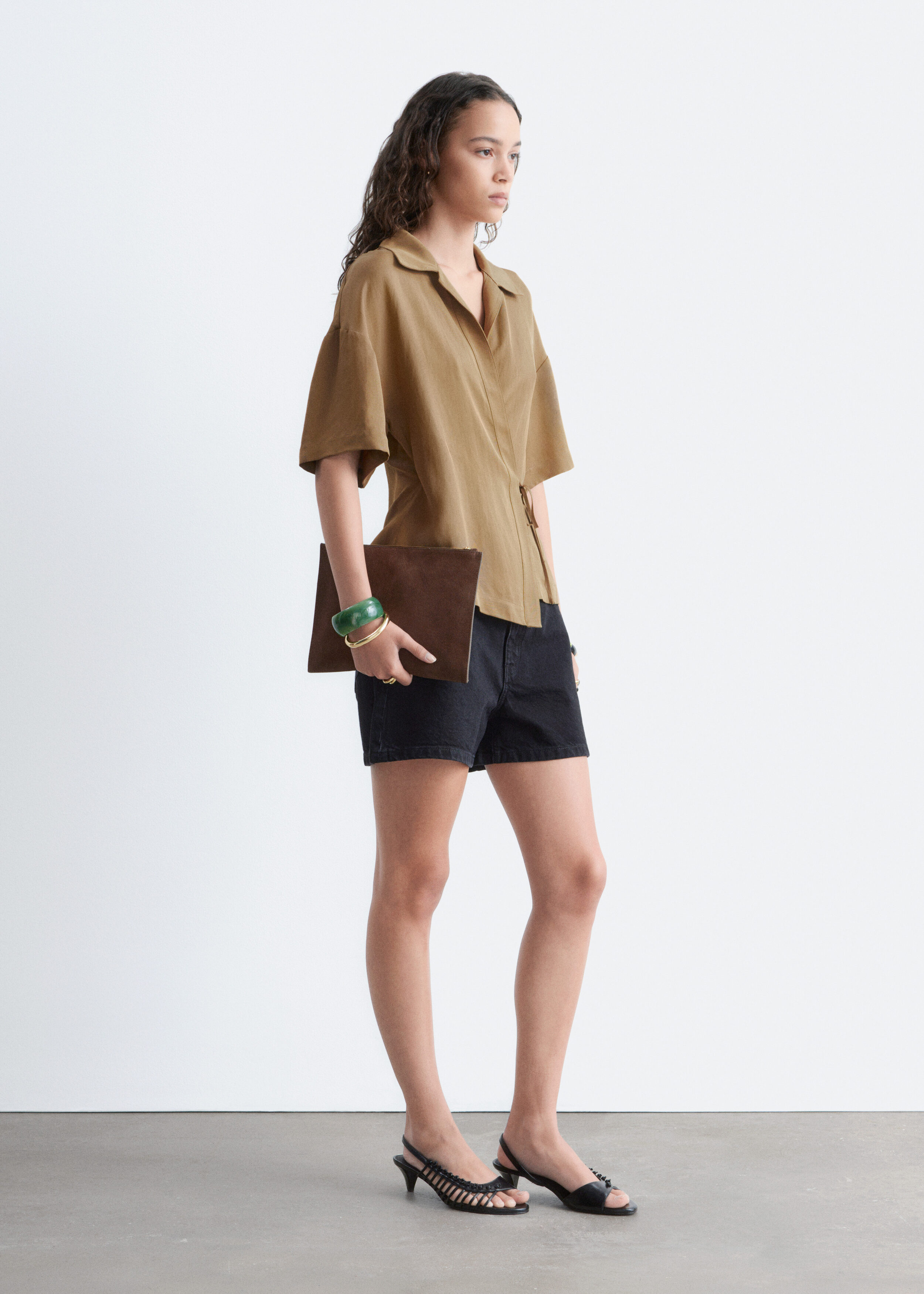 Wrap Short-Sleeve Shirt - Chestnut Brown - & Other Stories US