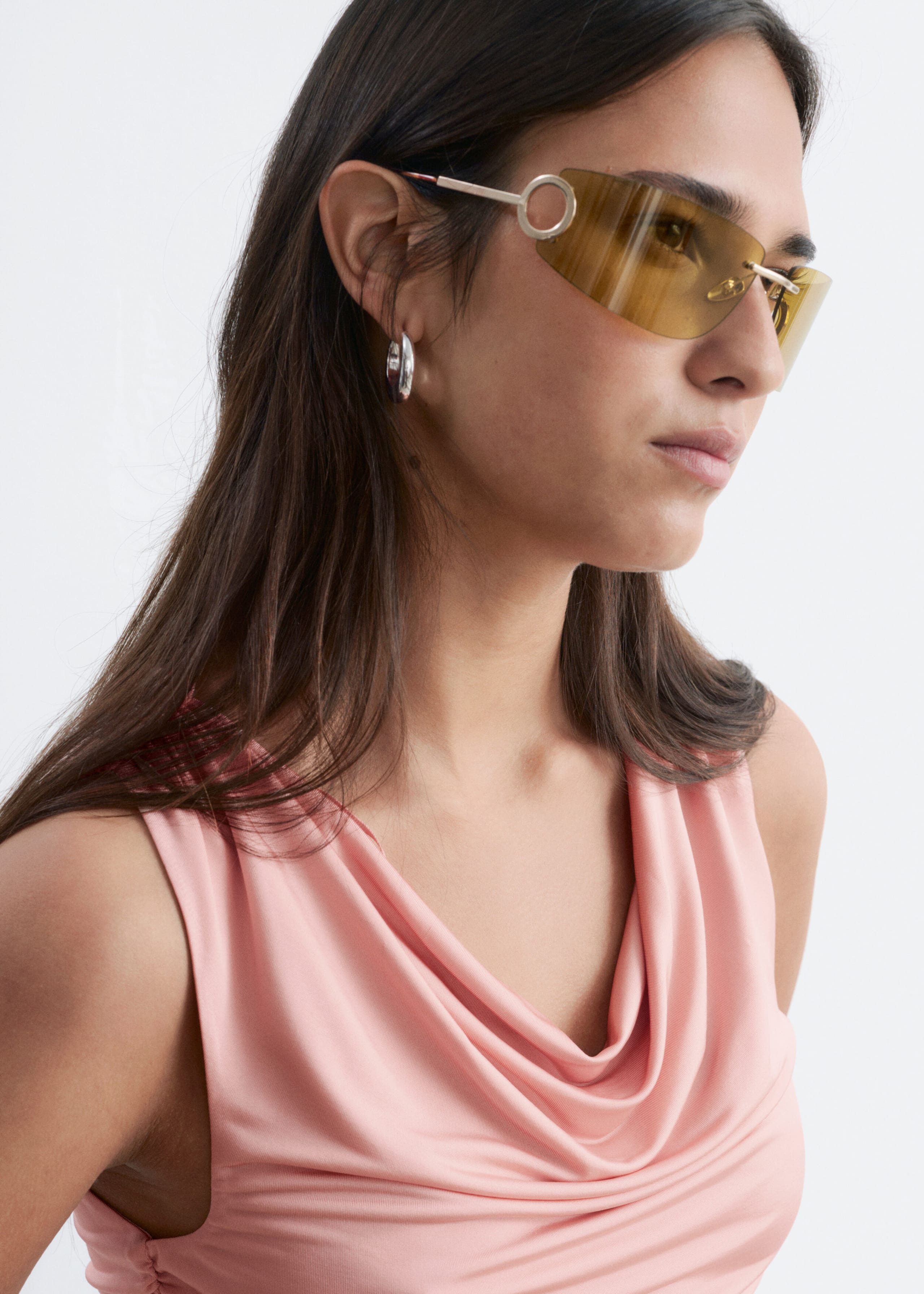 Haut sans manches à col bénitier - Rose - Lookbook