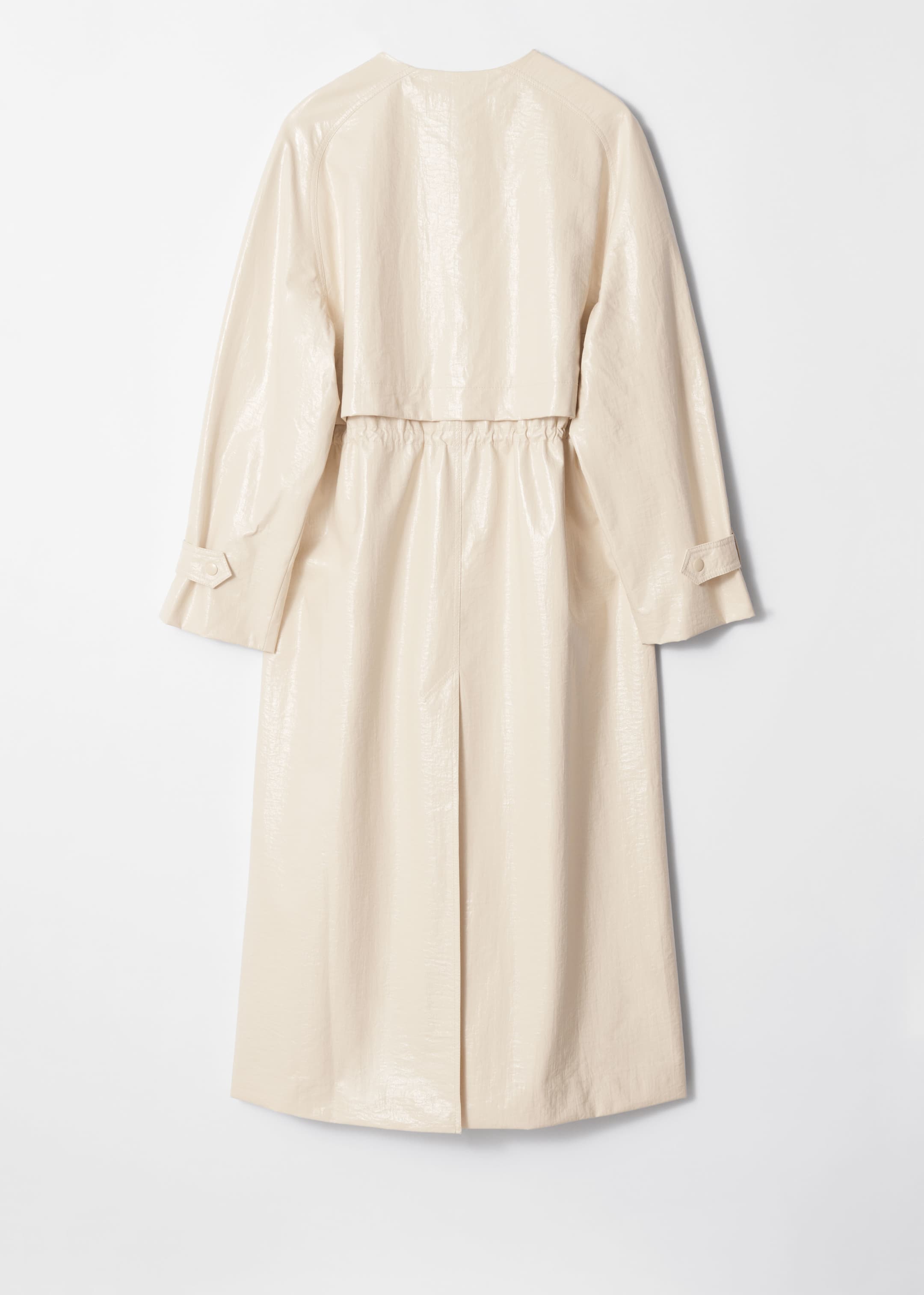 View larger image: Coated Drawstring Trench Coat - Beige - Ladies | H&M GB 2