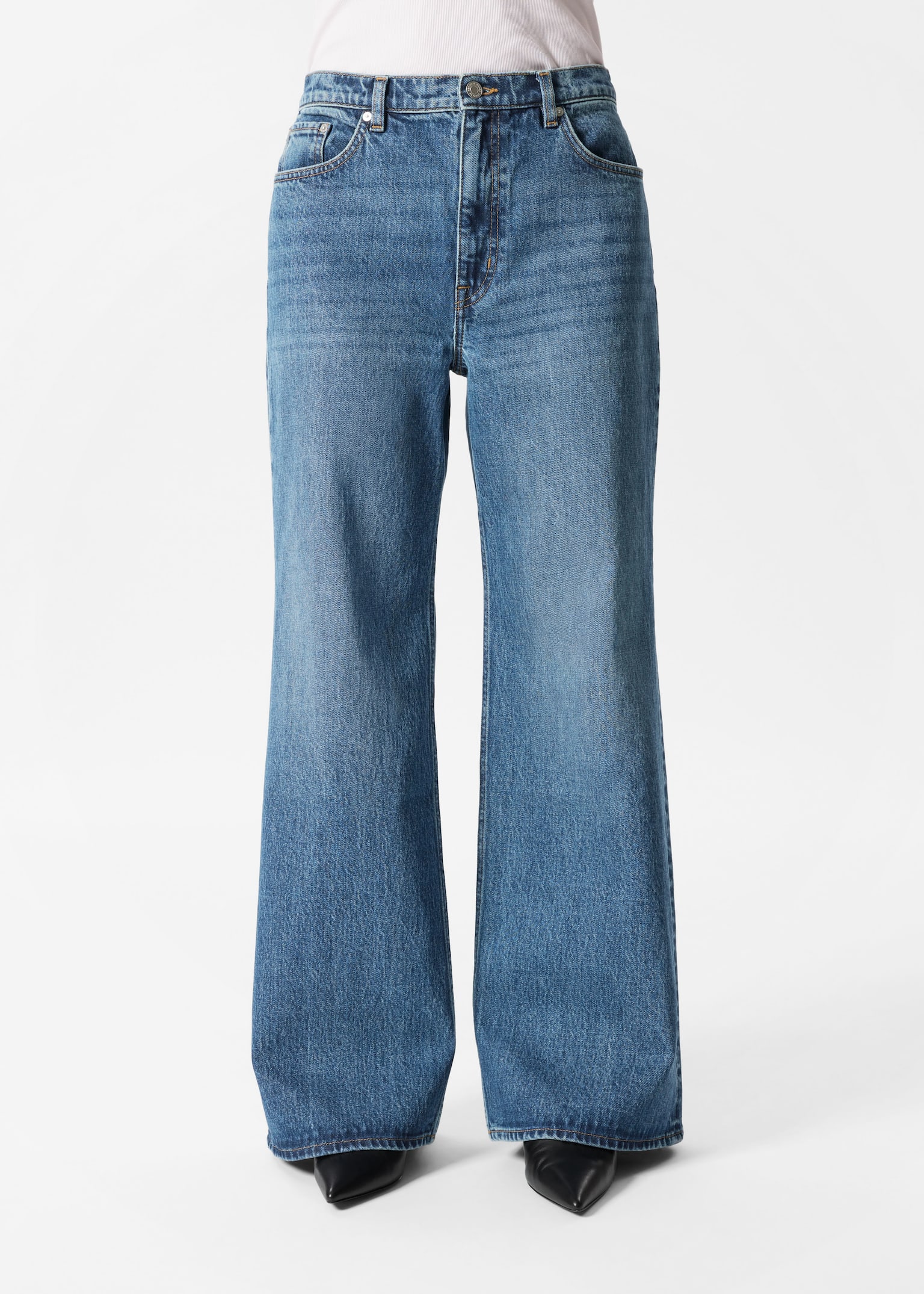 Jeans met wijde pijpen - Blauw/Donkerblauw/Donkerrood/Middenblauwe wassing/Zwart/Lichtblauw/Medium blauw/Grijs - 7