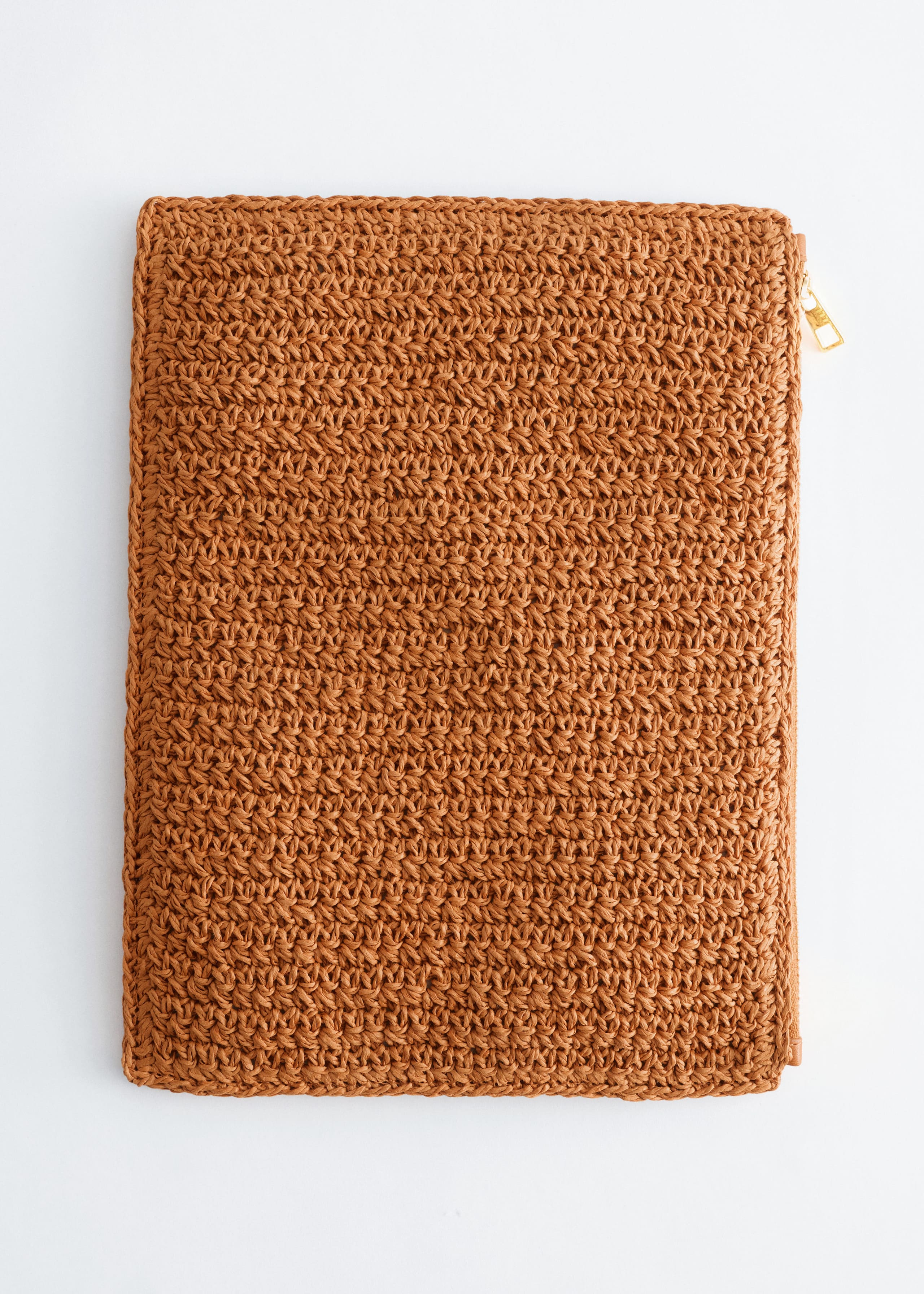 Image of Raffia Straw Flat Pouch