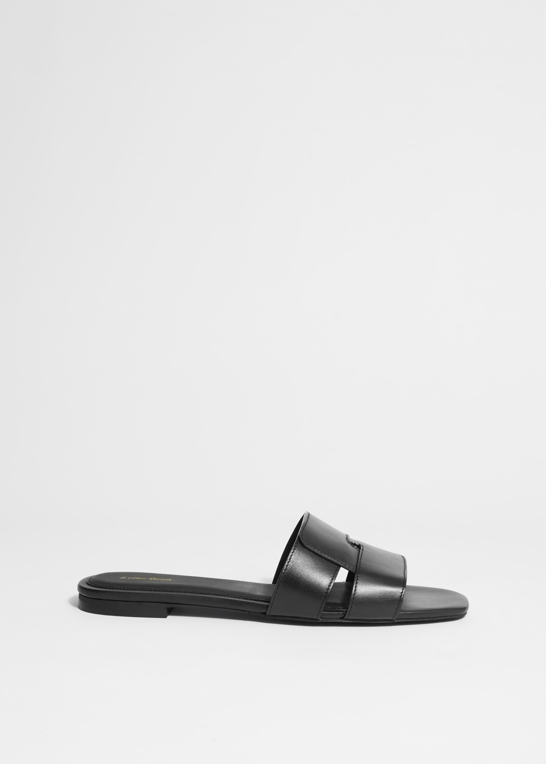 Größeres Bild ansehen: Pantoletten aus Leder - Schwarz - Ladies | H&M DE 1