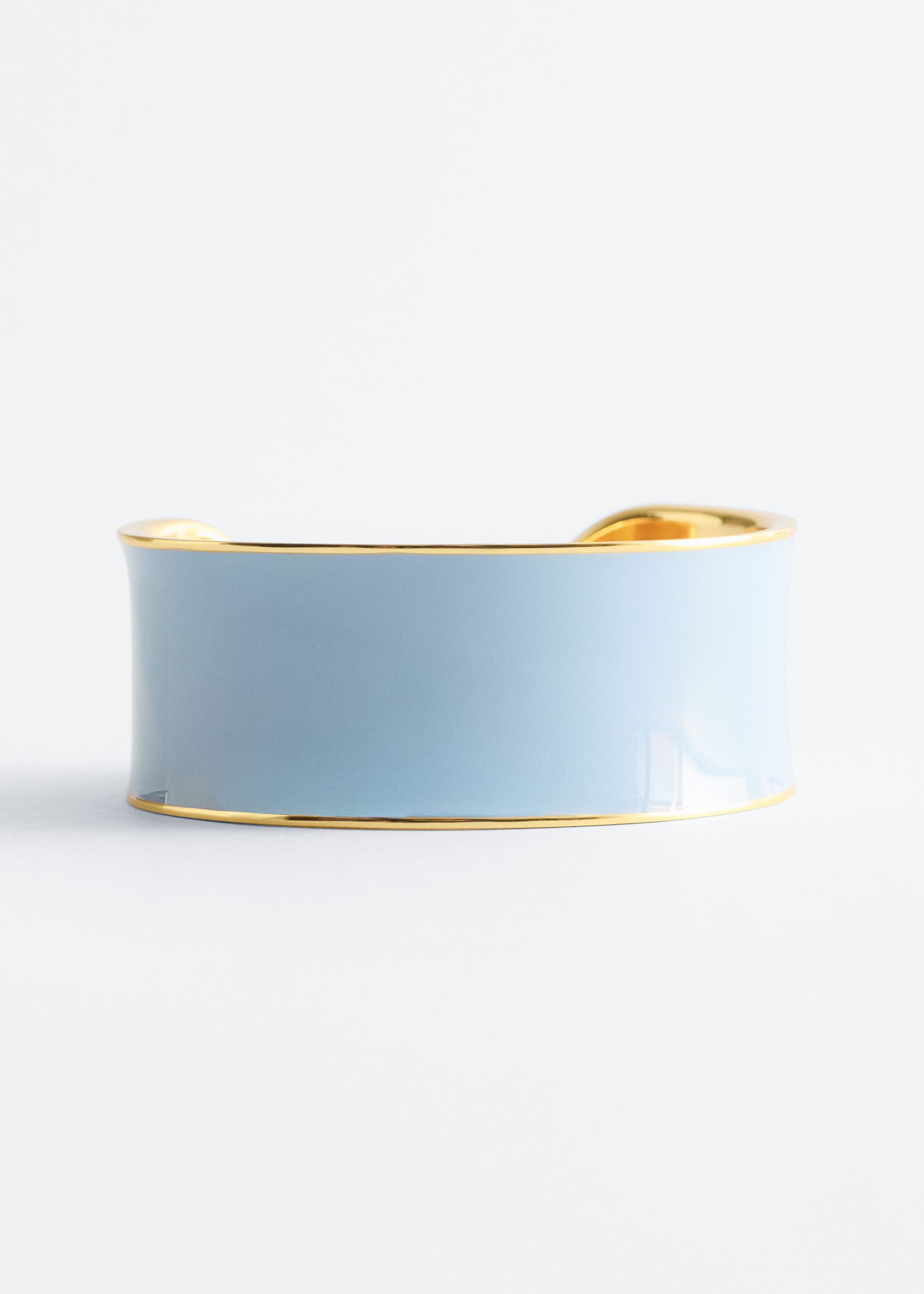 Two-Tone Cuff Bracelet - Khaki Green/Gold - Still Life