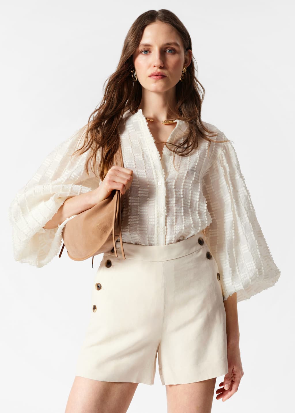Image of Buttoned Sailor Shorts