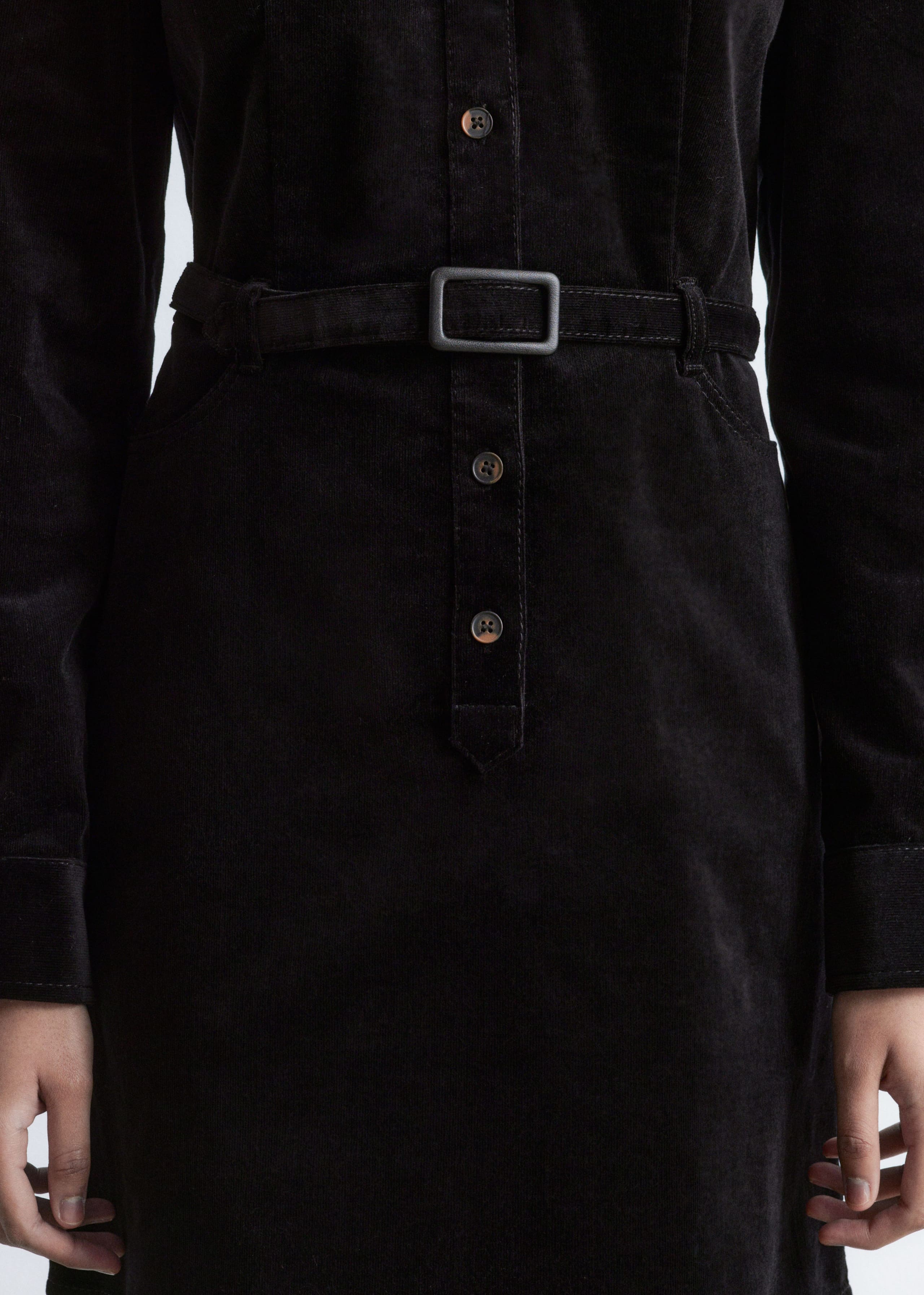 Image of Belted Velvet Mini Dress