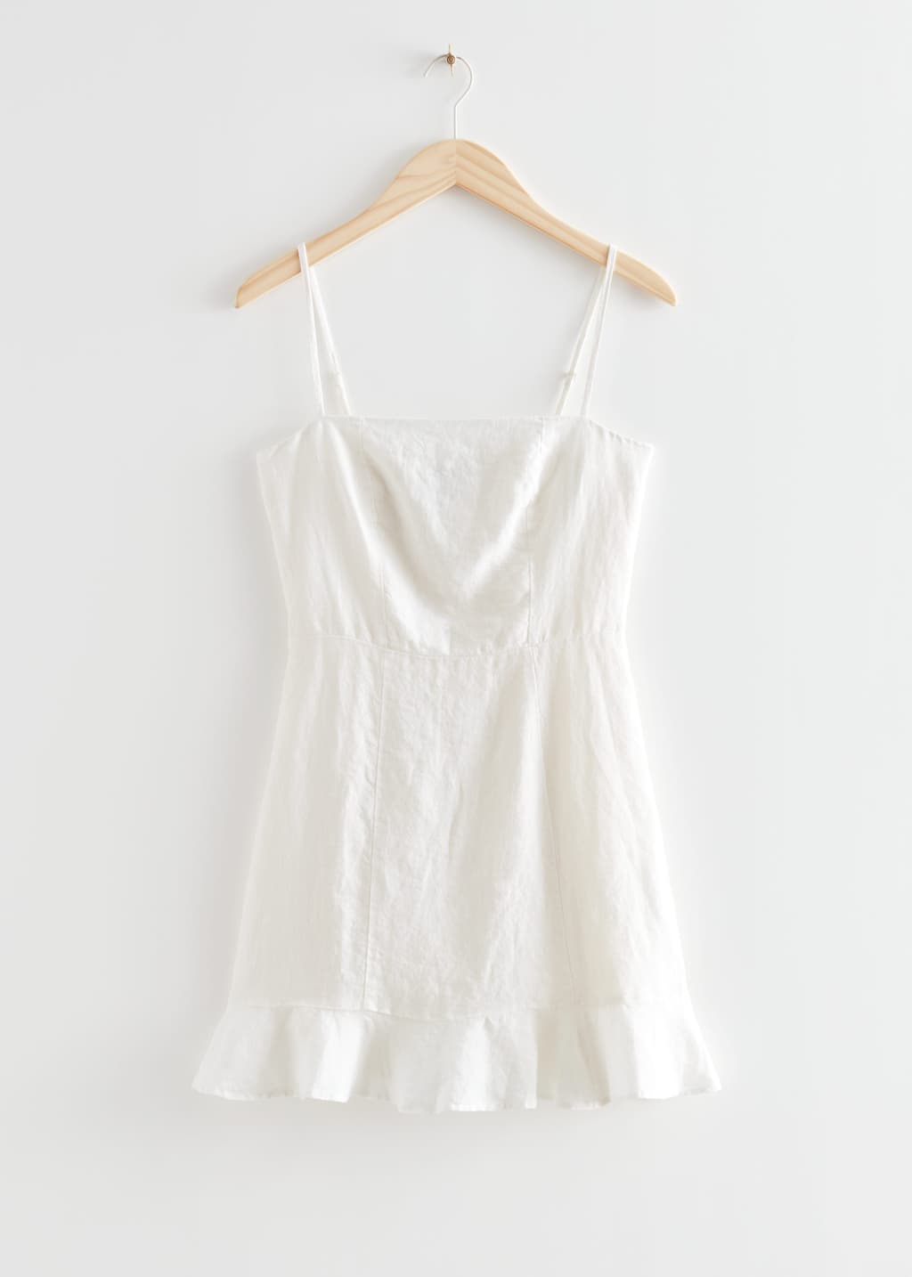 Ruffled Strappy Mini Dress - White - Still Life