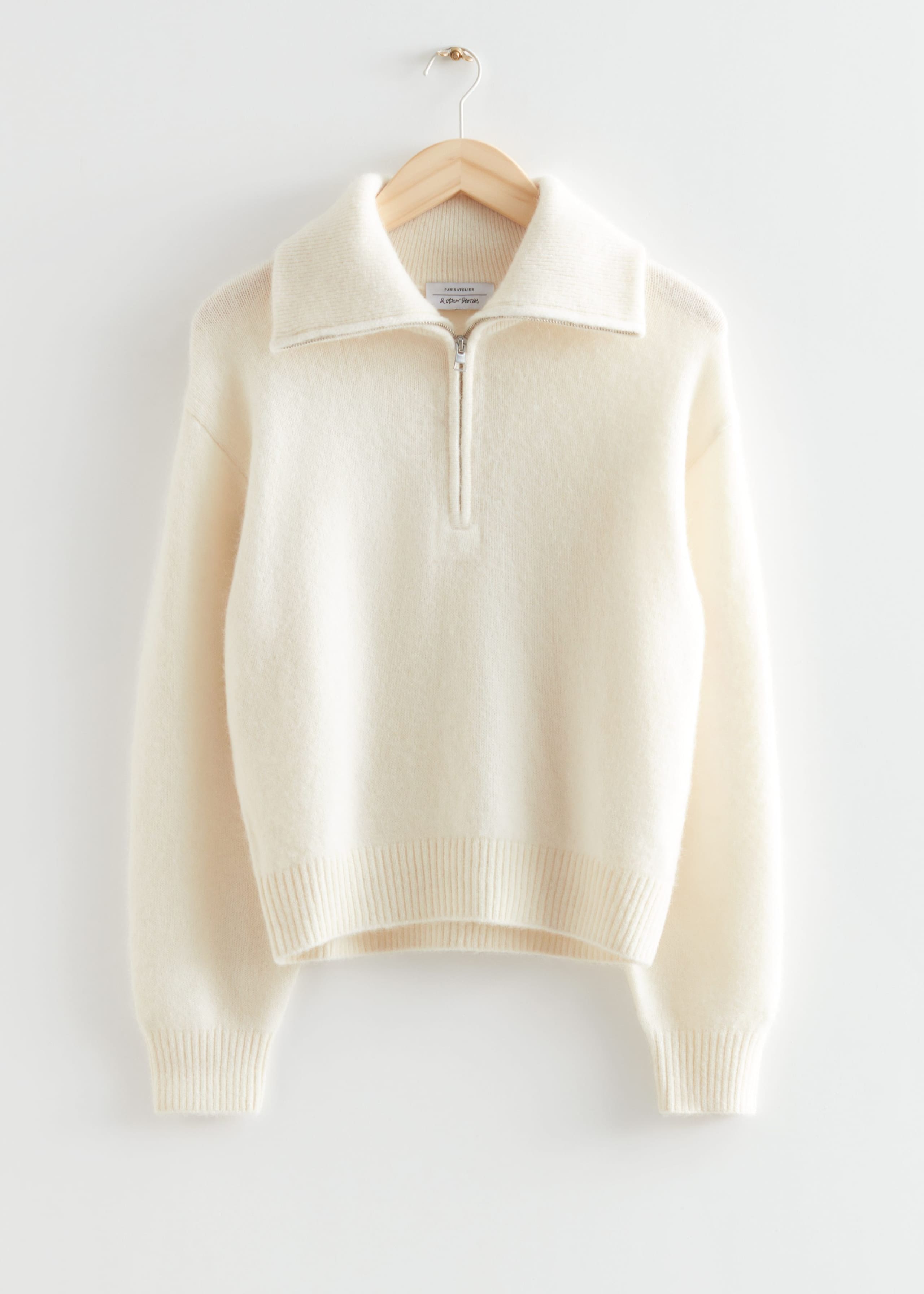 Half-ZipKnitJumper - White - Bodegón