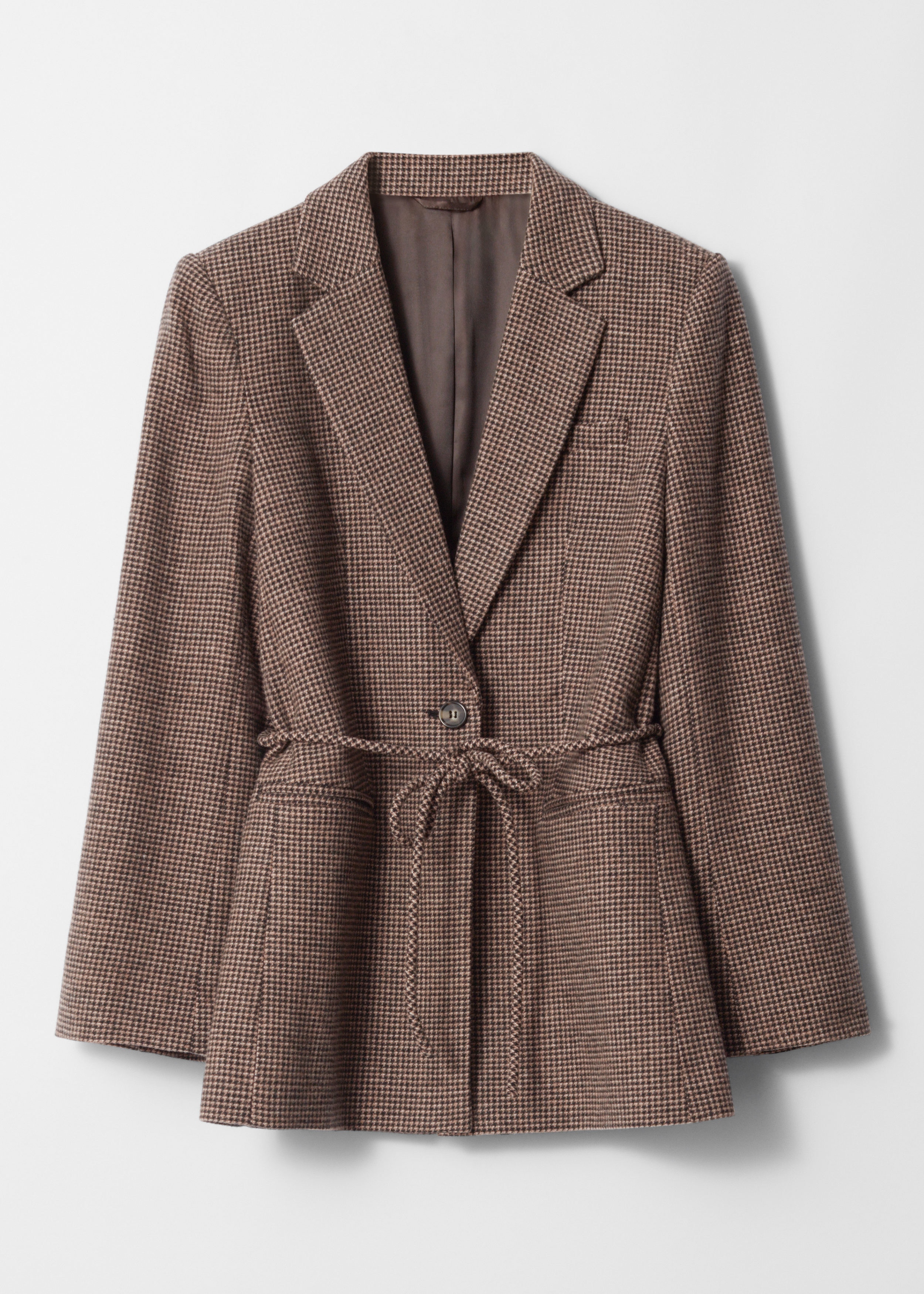 Wool Blazer - Brown Houndstooth - Blazers - & Other Stories NL